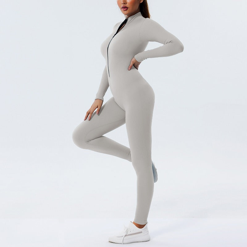 Vestito da yoga senza cuciture, tuta sportiva attilata
