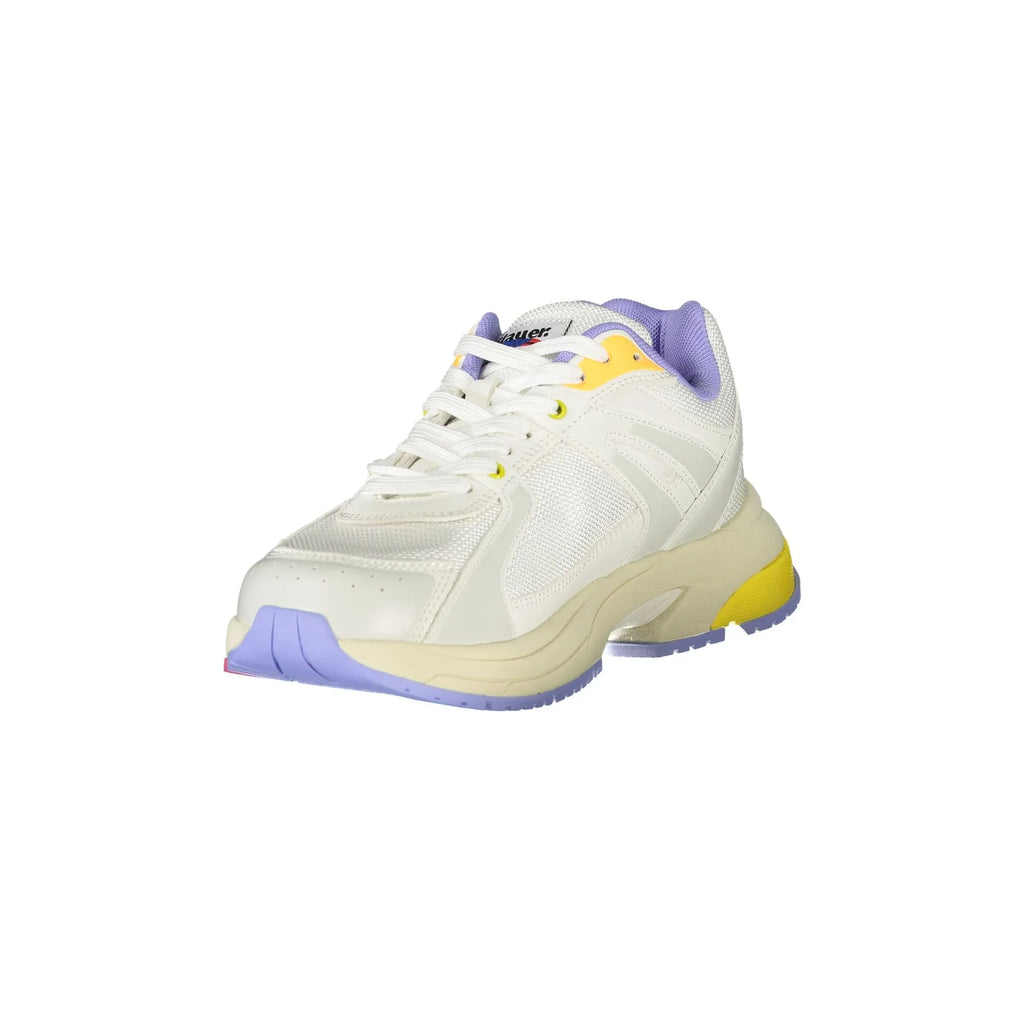 BLAUER Sneakers Donna Bianche con Lacci e Dettagli in Glicine/Pesca/Fuxia/Giallo