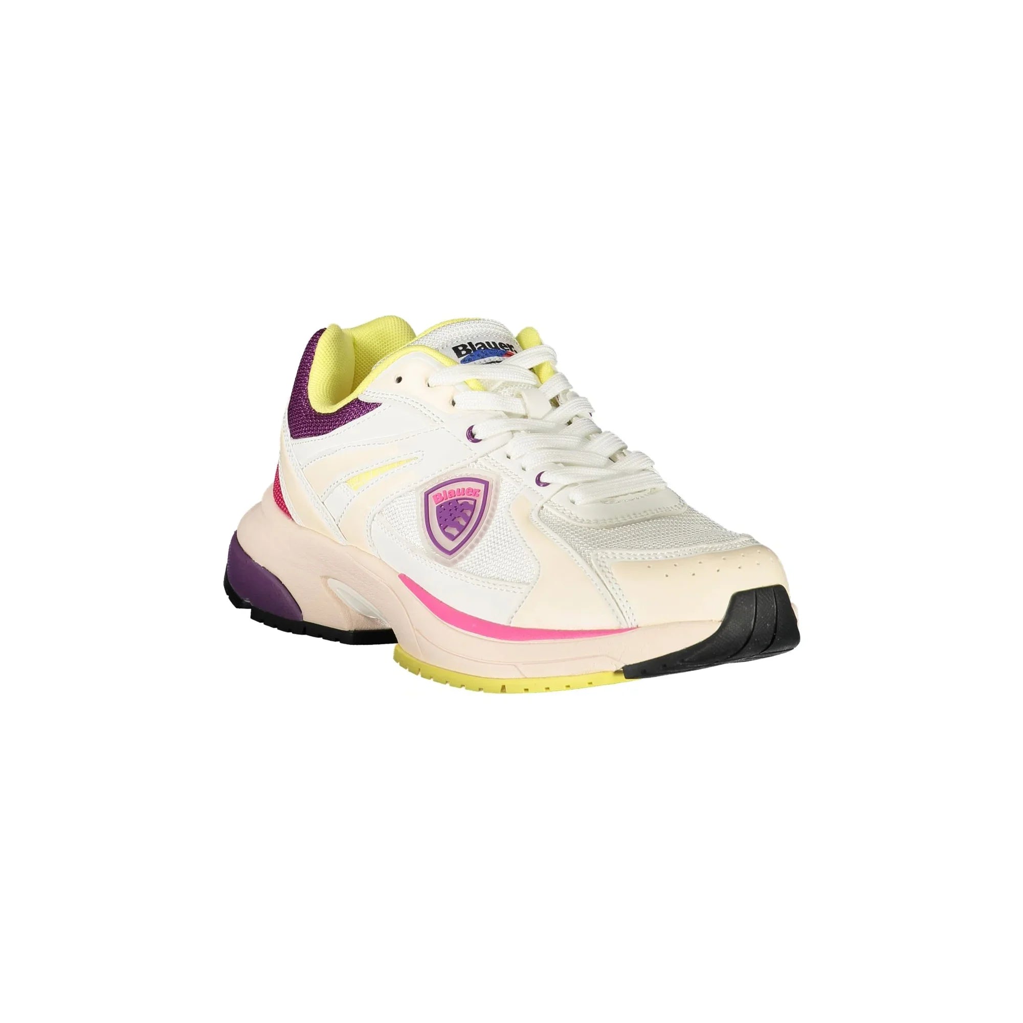 BLAUER Sneakers Donna Bianche con Lacci e Dettagli in Viola/Rosa/Giallo