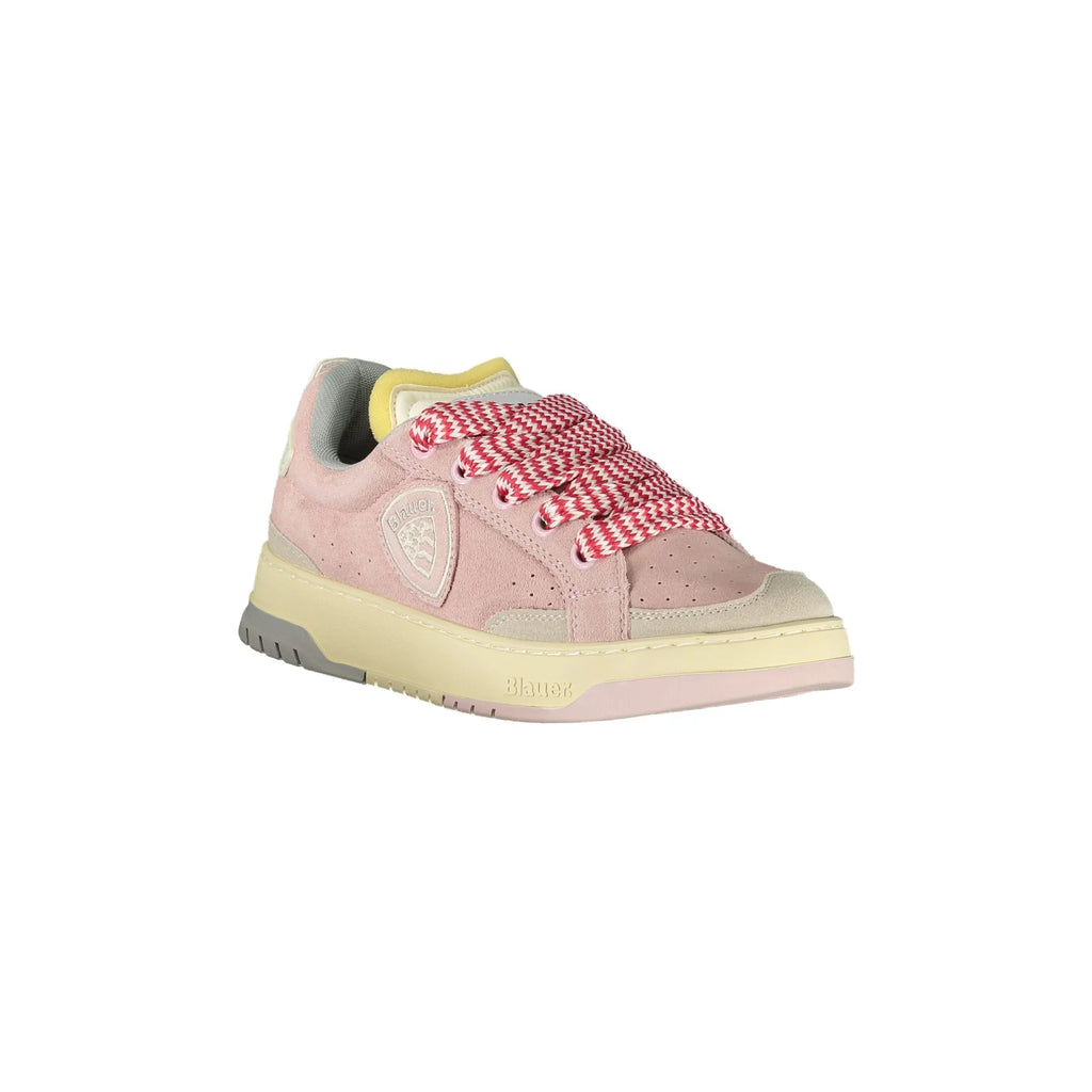 BLAUER Sneakers Donna Rosa con Lacci e Dettagli Grigi