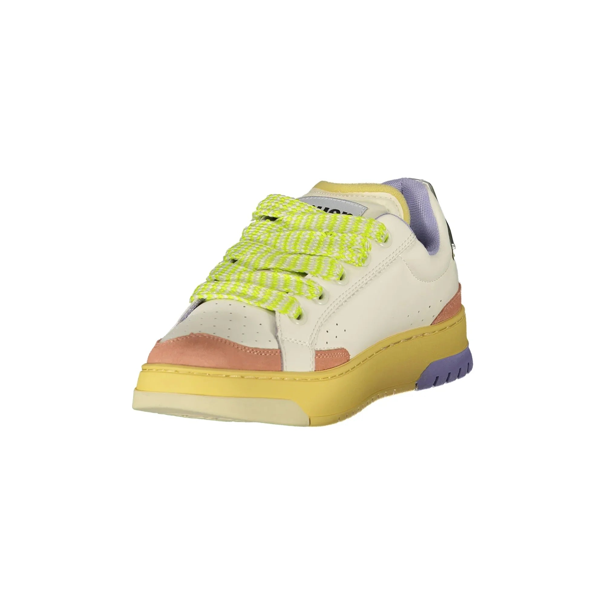 BLAUER Sneakers Donna Bianche con Lacci e Dettagli Colorati
