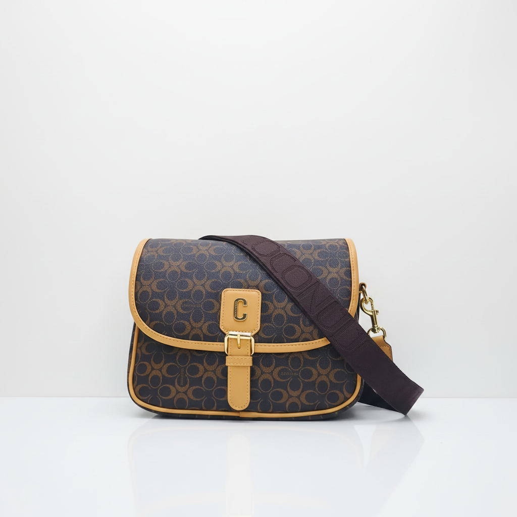 Coconuda Borsa A Tracolla MS 5490 Ecopelle Compatta Per Uso Quotidiano Con Patta Di Sicurezza Regolabile Altezza 20 Cm Larghezza 27 Cm