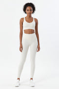 Completo Sportivo Donna 2 Pezzi con Leggings Vita Alta e Reggiseno Sportivo