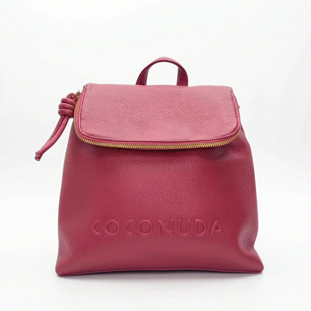 Coconuda Zaino Rosso In PU Con Spallacci Regolabili Chiusura A Cerniera Interno Foderato
