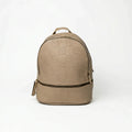 Zaino Donna in Pelle PU Beige Nero con Monogramma