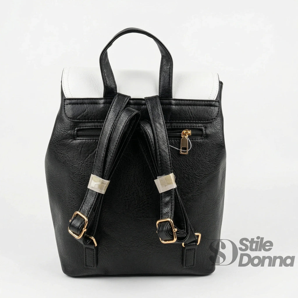 Disney Zaino In Pelle PU Tricolore Con Motivo Mickey Mouse Ideale Per Uso Quotidiano