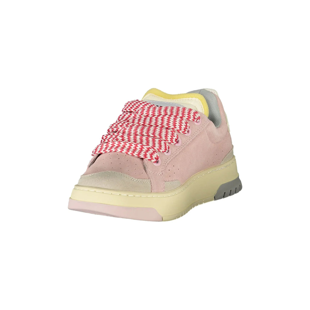 BLAUER Sneakers Donna Rosa con Lacci e Dettagli Grigi