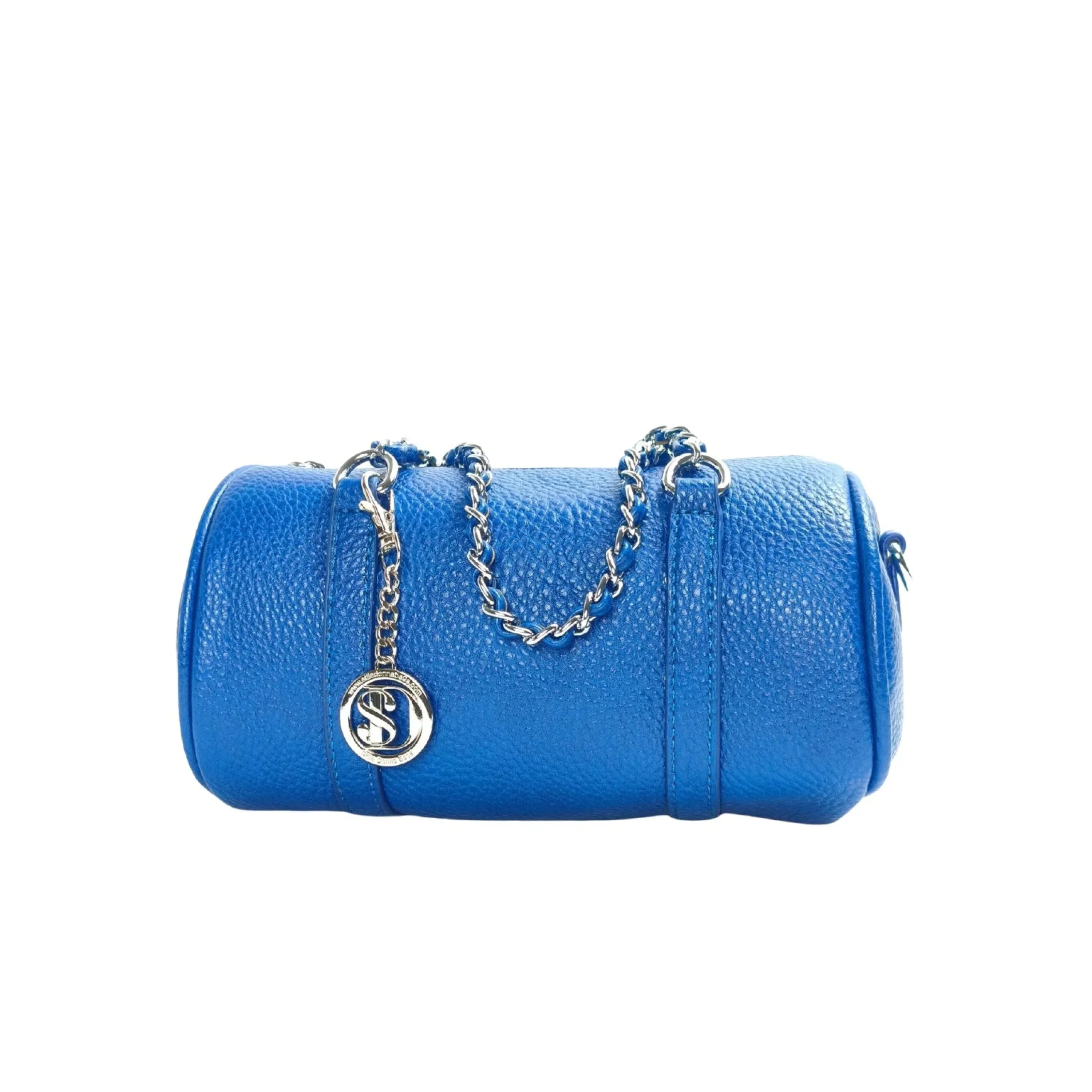 Borsa a Cilindro con Doppio Manico in EcoPelle Resistente, Design Architettonico Compatto