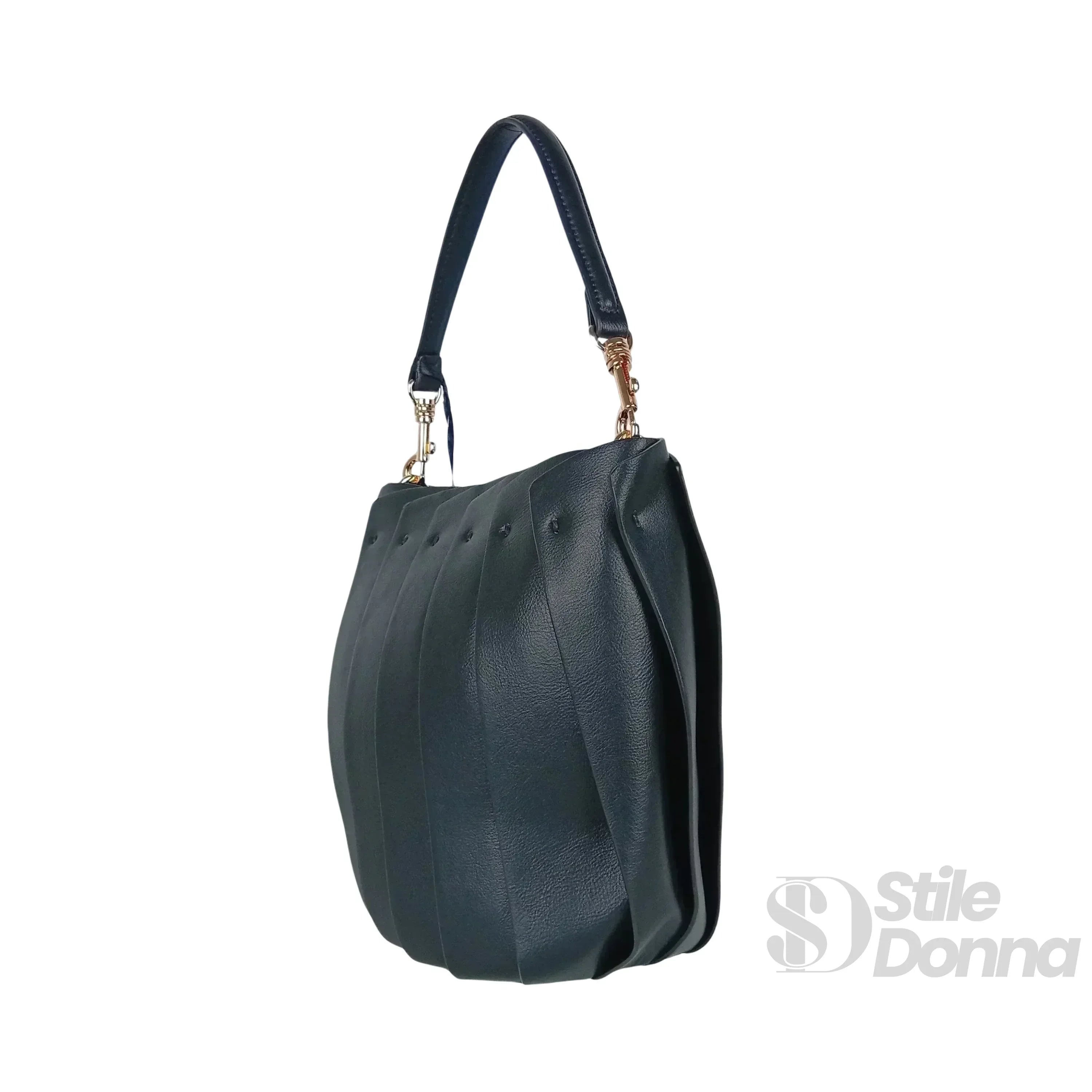 Bloom Borsa A Secchiello Bucket Tote In Pelle PU Con Finiture Dorate Per Uso Quotidiano Stile Professionale