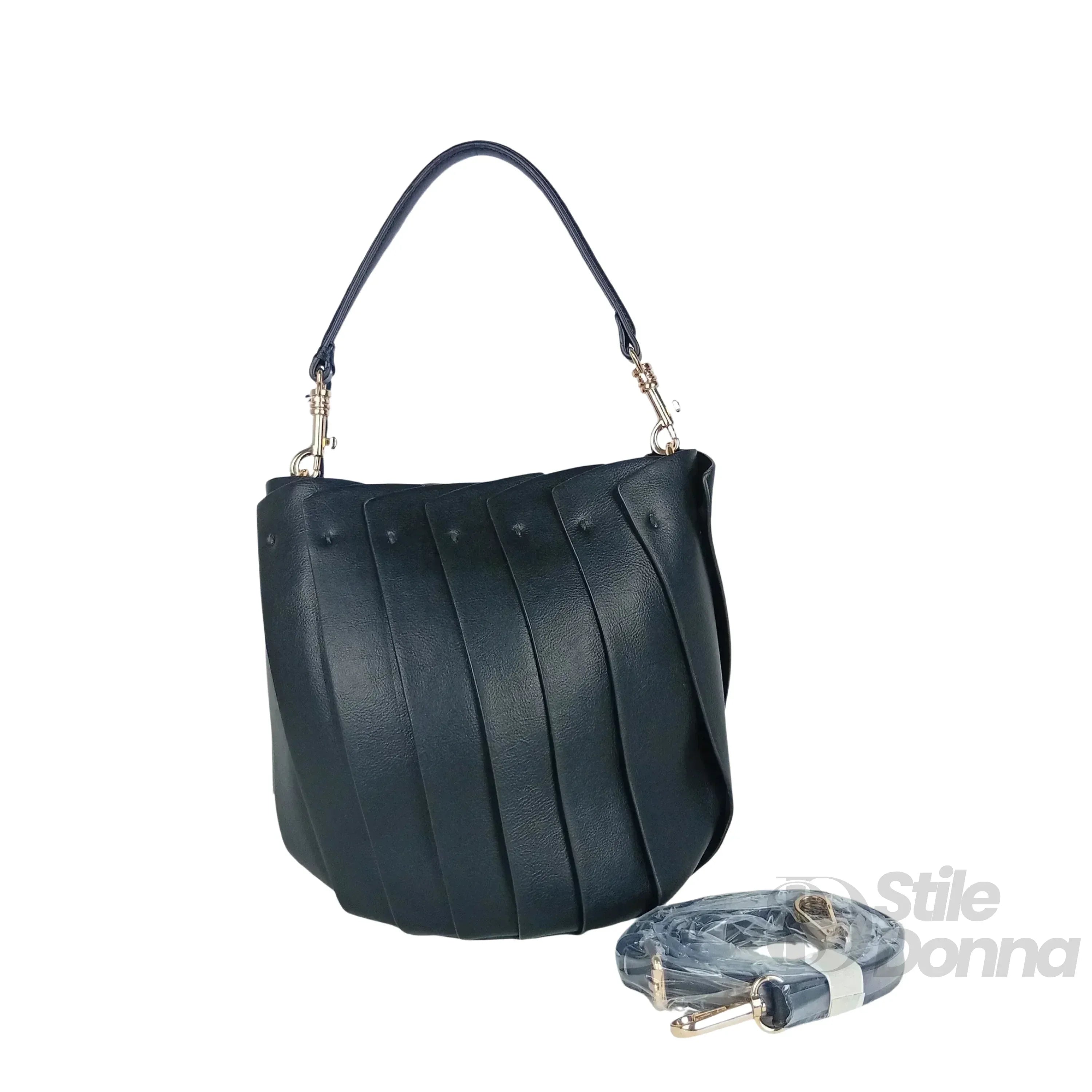 Bloom Borsa A Secchiello Bucket Tote In Pelle PU Con Finiture Dorate Per Uso Quotidiano Stile Professionale