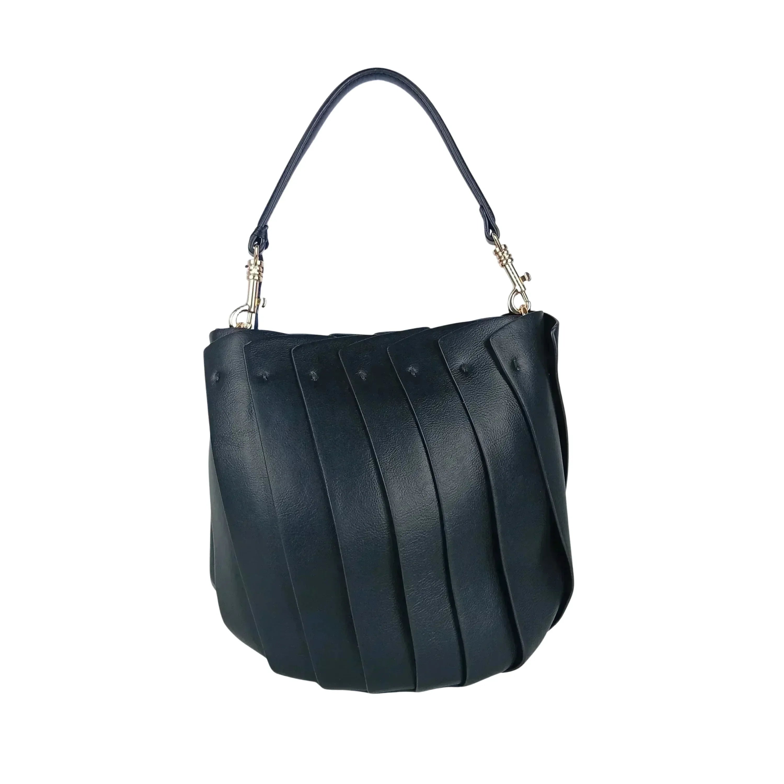 Bloom Borsa A Secchiello Bucket Tote In Pelle PU Con Finiture Dorate Per Uso Quotidiano Stile Professionale