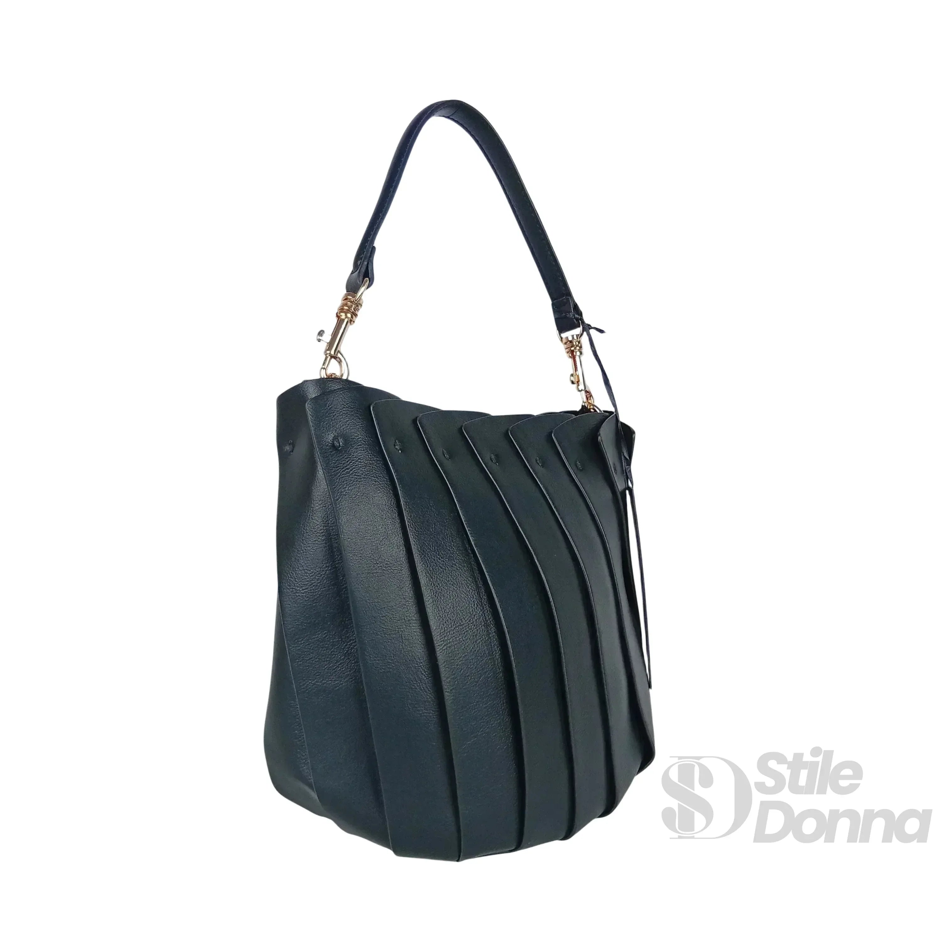 Bloom Borsa A Secchiello Bucket Tote In Pelle PU Con Finiture Dorate Per Uso Quotidiano Stile Professionale