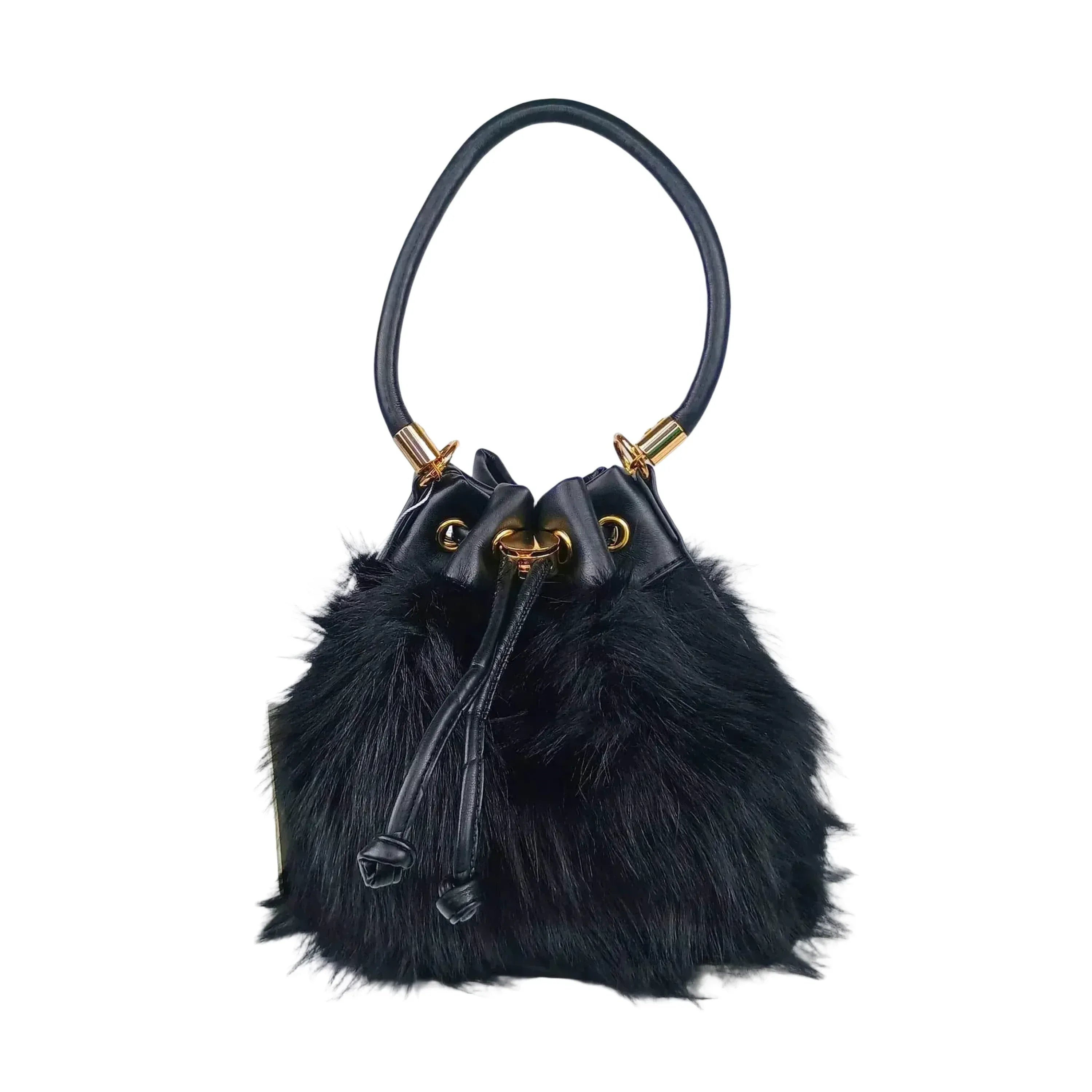 Coconuda Borsa A Secchiello In Pelliccia Sintetica Al 100 Modello MS1519 Stile Contemporaneo