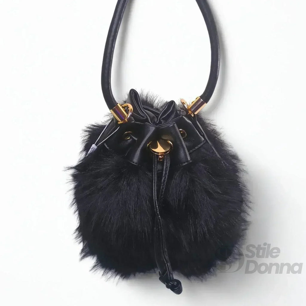 Coconuda Borsa A Secchiello In Pelliccia Sintetica Al 100 Modello MS1519 Stile Contemporaneo