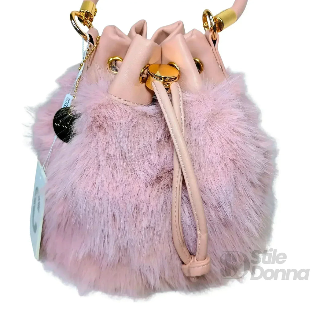 Coconuda Borsa A Secchiello In Pelliccia Sintetica Al 100 Modello MS1519 Stile Contemporaneo
