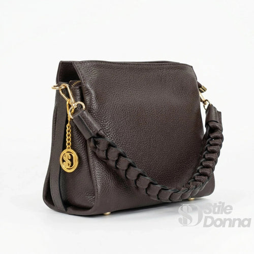 Amora Borsa a Spalla Classico in Pelle Blu