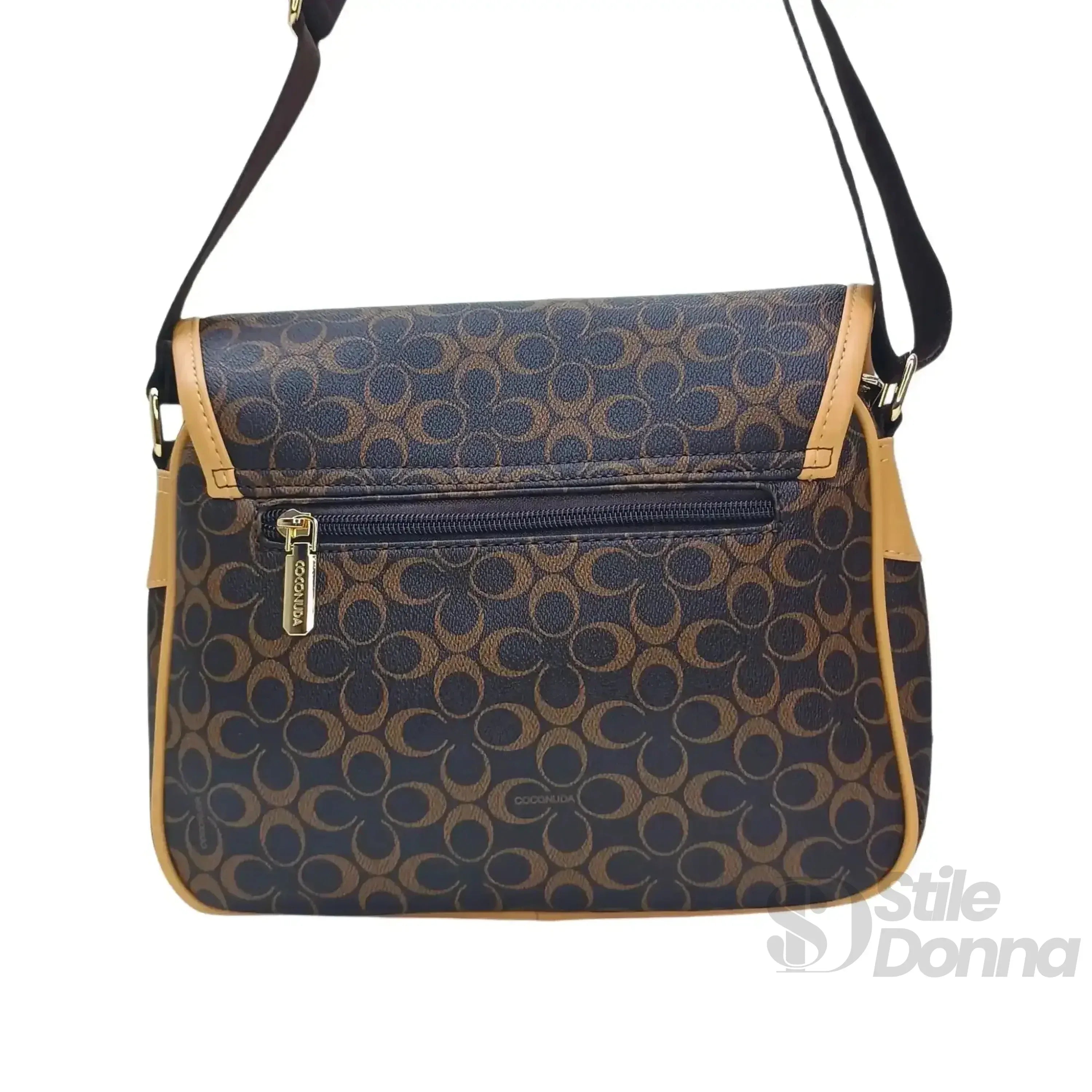 Coconuda Borsa A Tracolla MS 5490 Ecopelle Compatta Per Uso Quotidiano Con Patta Di Sicurezza Regolabile Altezza 20 Cm Larghezza 27 Cm