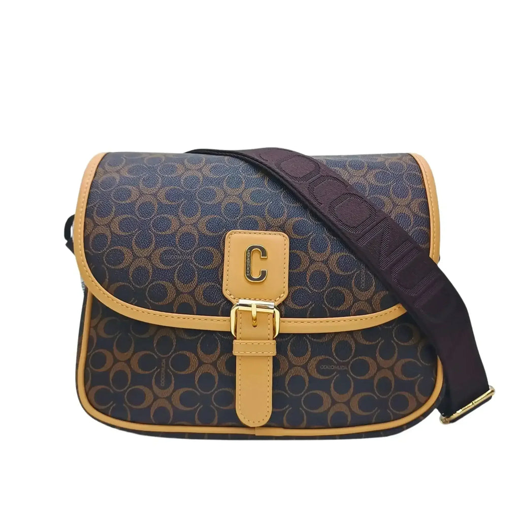 Coconuda Borsa A Tracolla MS 5490 Ecopelle Compatta Per Uso Quotidiano Con Patta Di Sicurezza Regolabile Altezza 20 Cm Larghezza 27 Cm