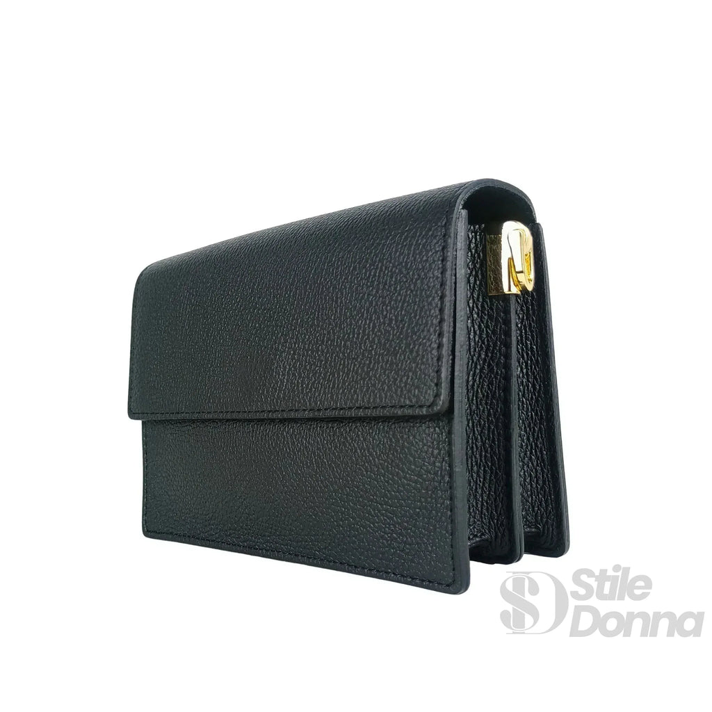 Luxe Crossbody Borsa A Tracolla In Vera Pelle Donna Con Chiusura Magnetica E Cerniera