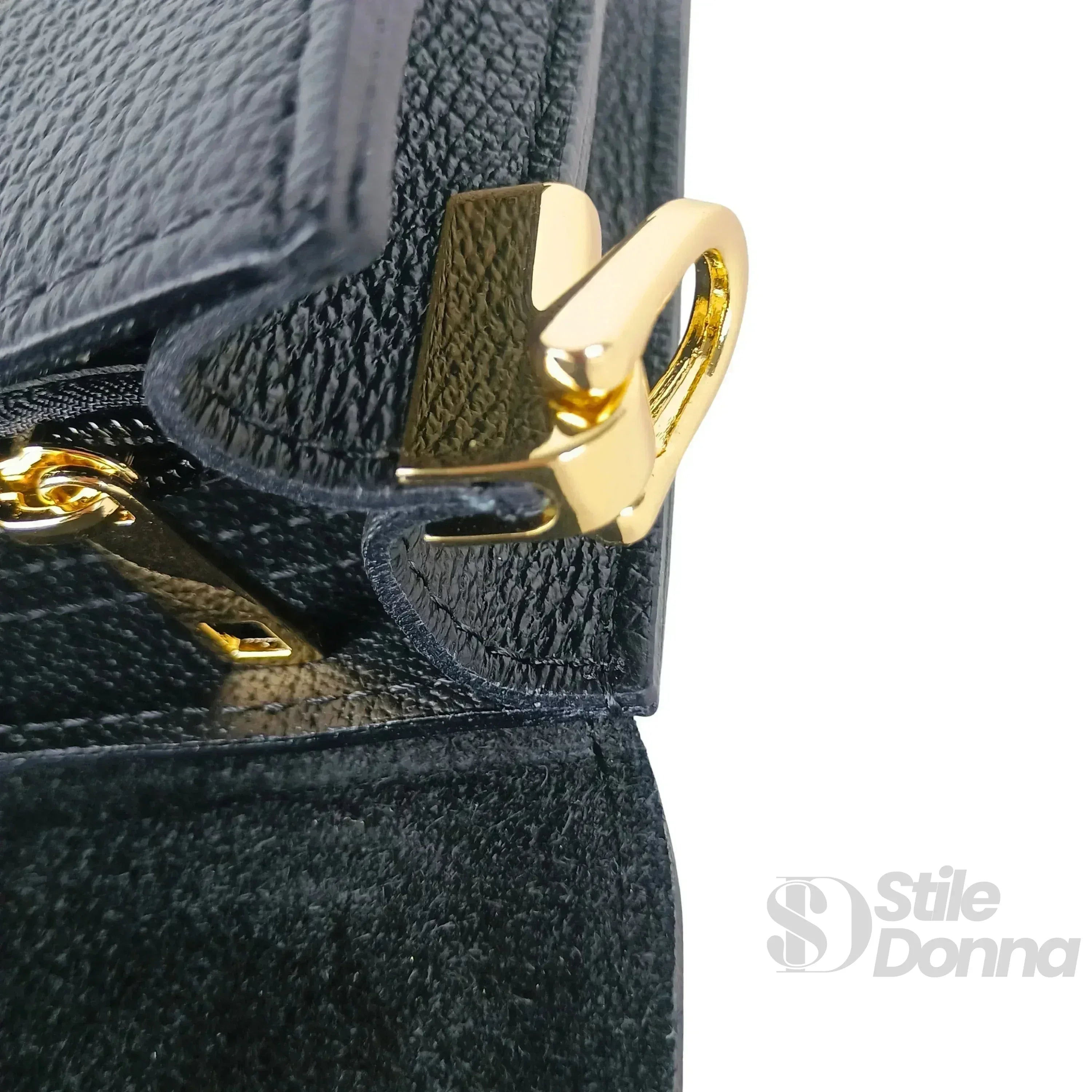 Luxe Crossbody Borsa A Tracolla In Vera Pelle Donna Con Chiusura Magnetica E Cerniera