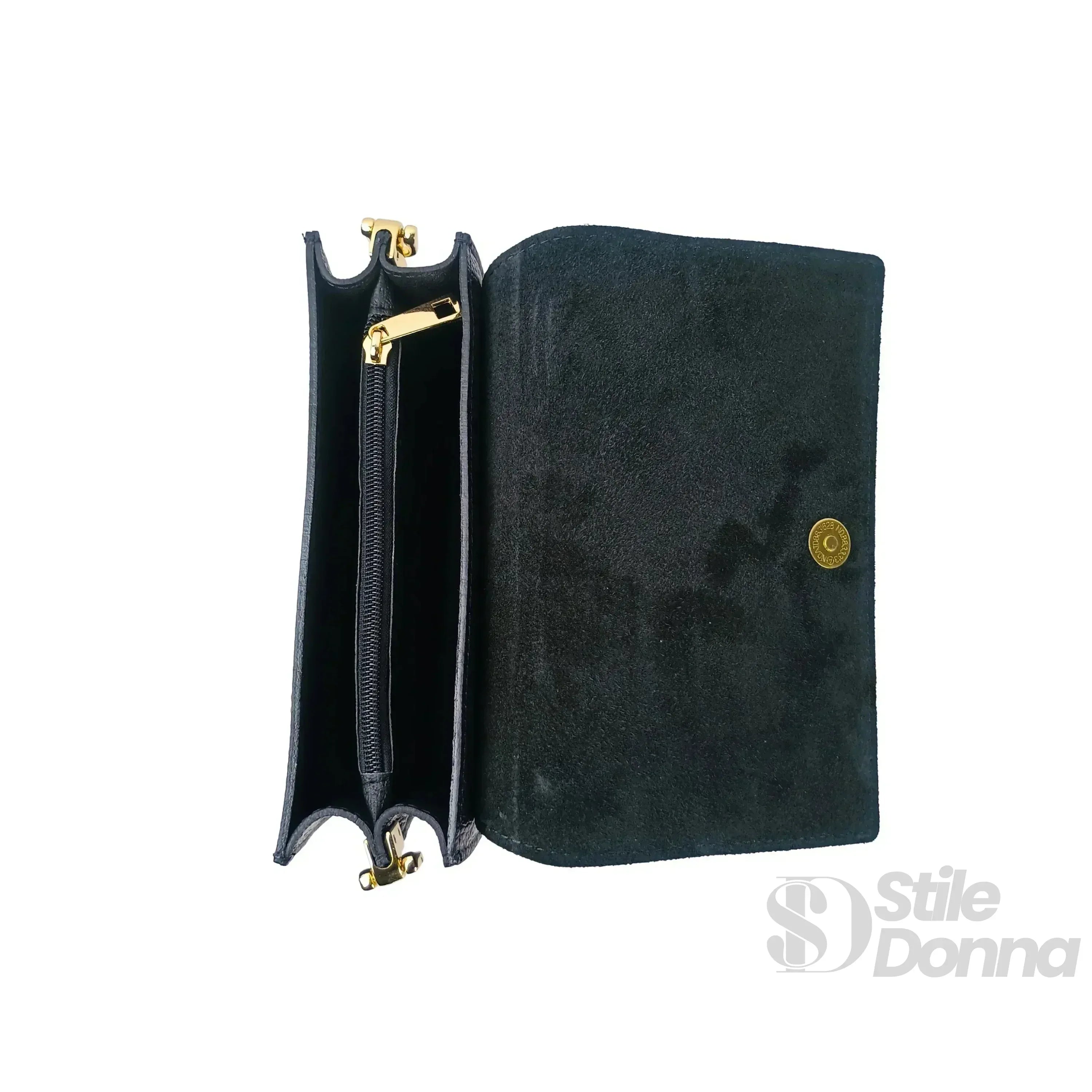 Luxe Crossbody Borsa A Tracolla In Vera Pelle Donna Con Chiusura Magnetica E Cerniera