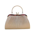 Gold Stone Borsa A Tracolla Soft Pouch Elegante Con Esterno Cristallo Dorato E Dettagli Lucenti