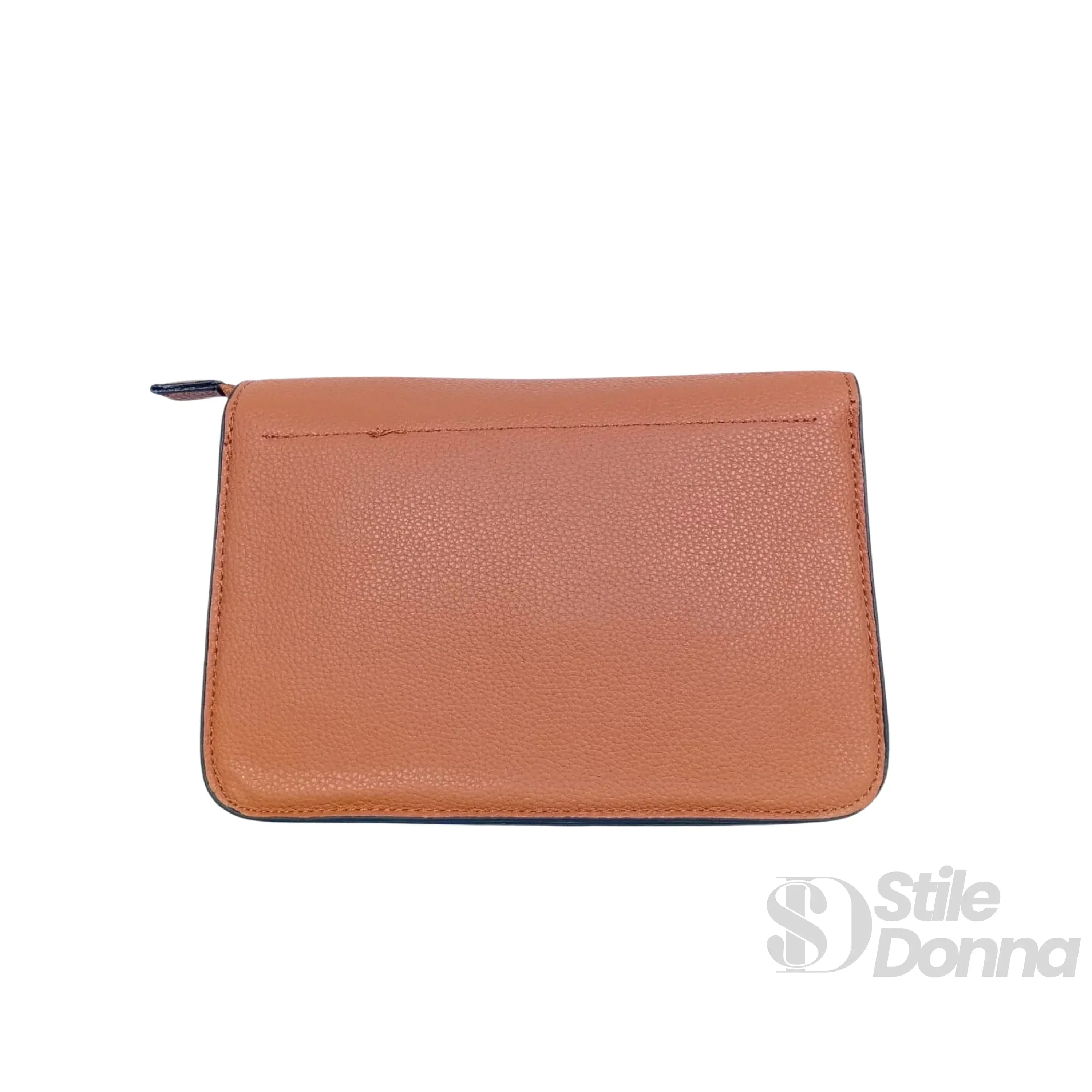 MS Borsa A Tracolla Ecopelle Marrone MS-6346 Chiusura A Girello Cinturino Regolabile Finiture Oro