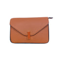 MS Borsa A Tracolla Ecopelle Marrone MS-6346 Chiusura A Girello Cinturino Regolabile Finiture Oro