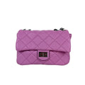 Borsa a Tracolla in Pelle Pu MS-5777 con Finiture Argento e Interno Microfibra Antistrappo