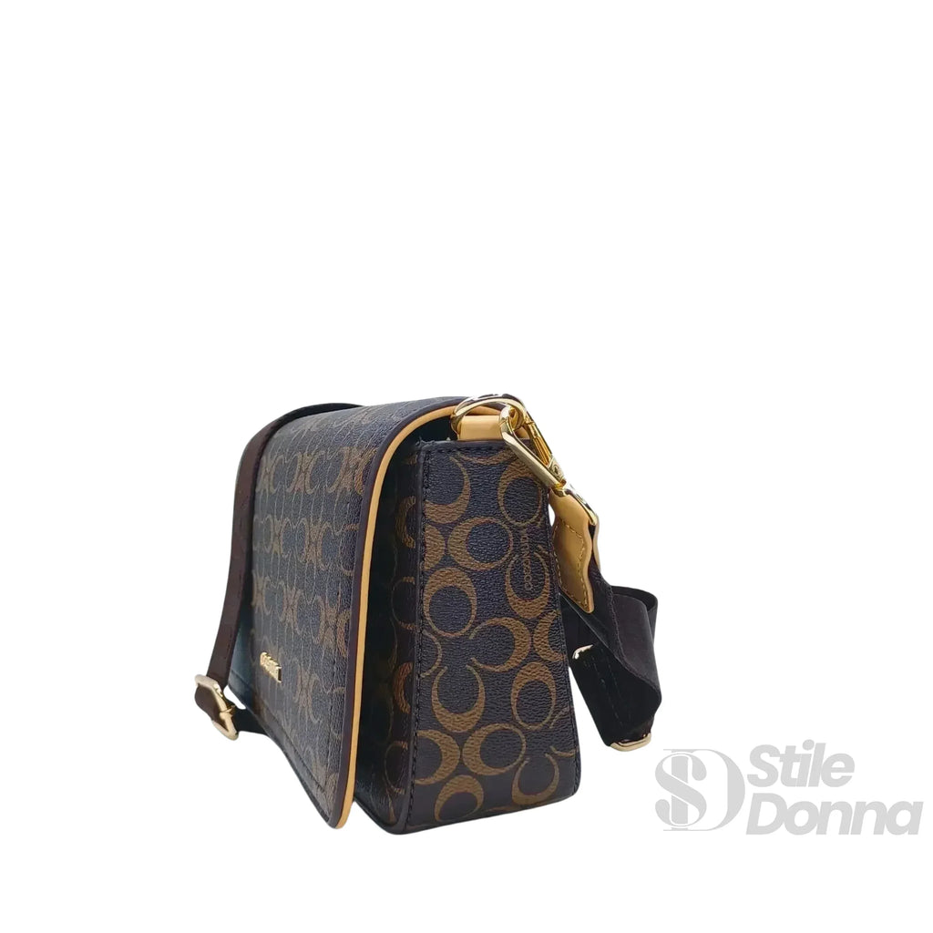 MS 9723 Borsa A Tracolla In Pelle Marrone