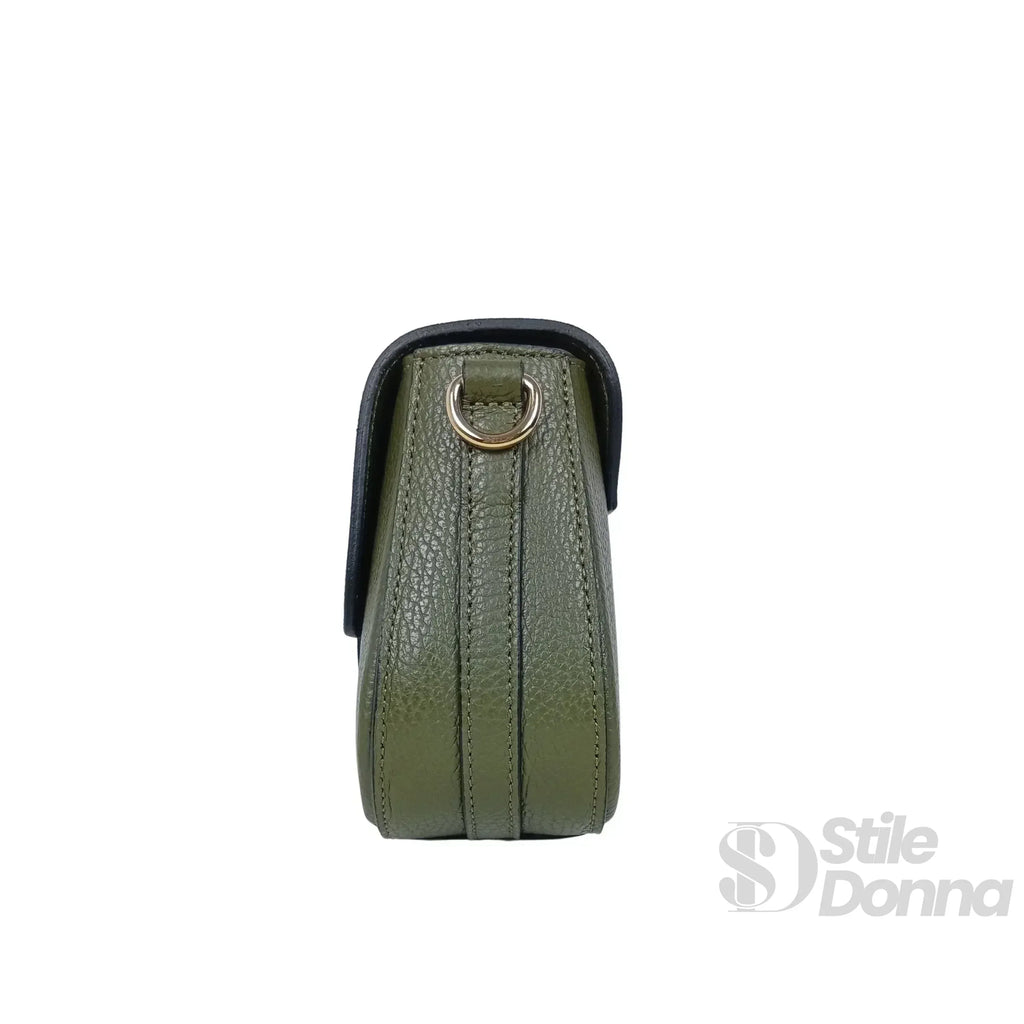 Borsa Bella Nova Crossbody in Vera Pelle e Camoscio