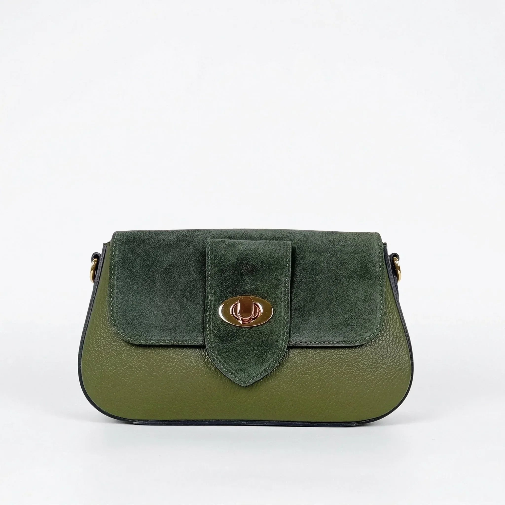 Borsa Bella Nova Crossbody in Vera Pelle e Camoscio