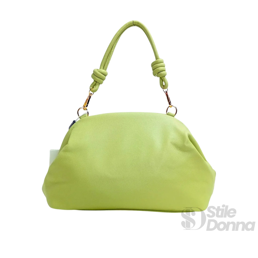 Borsa Clutch Enrico Coveri Verde Lime in Morbida