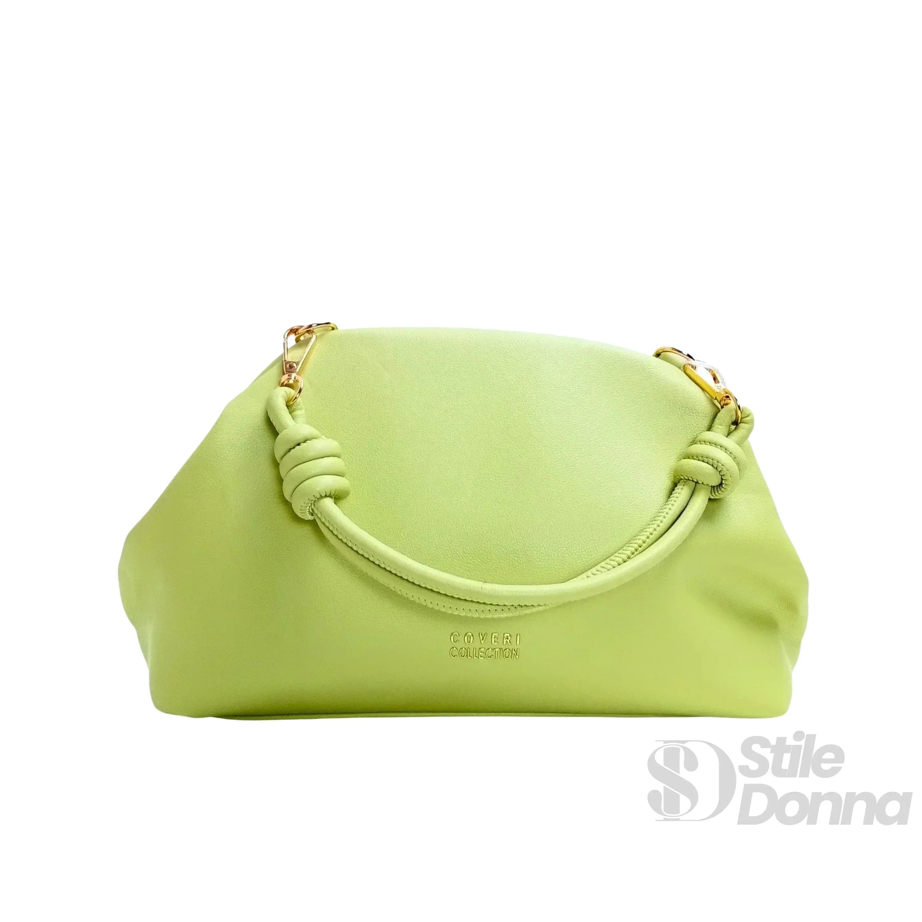 Borsa Clutch Enrico Coveri Verde Lime in Morbida