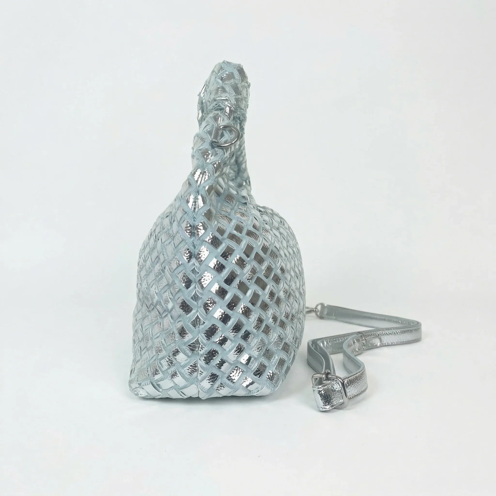 Borsa con manico a nodo intrecciata in argento