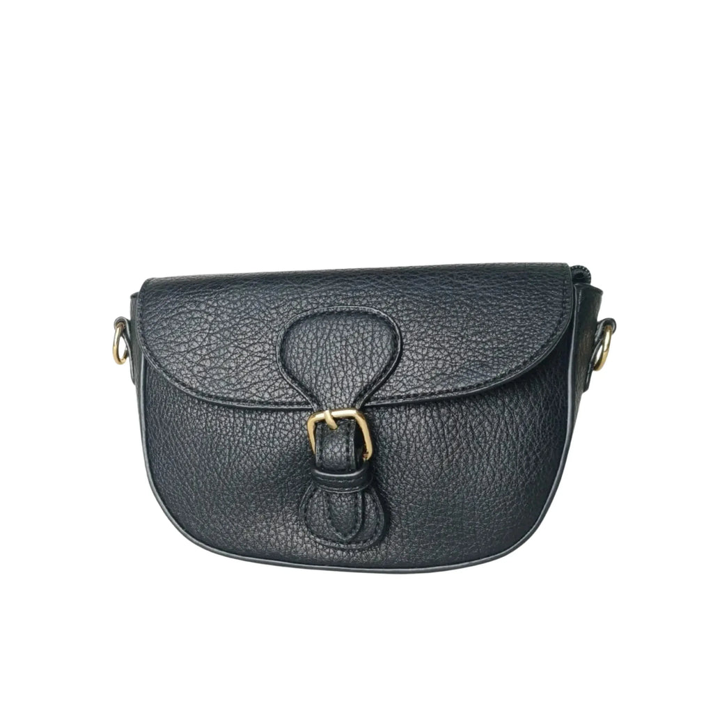Borsa Crossbody in Pelle Azzurra con Chiusura Magnetica