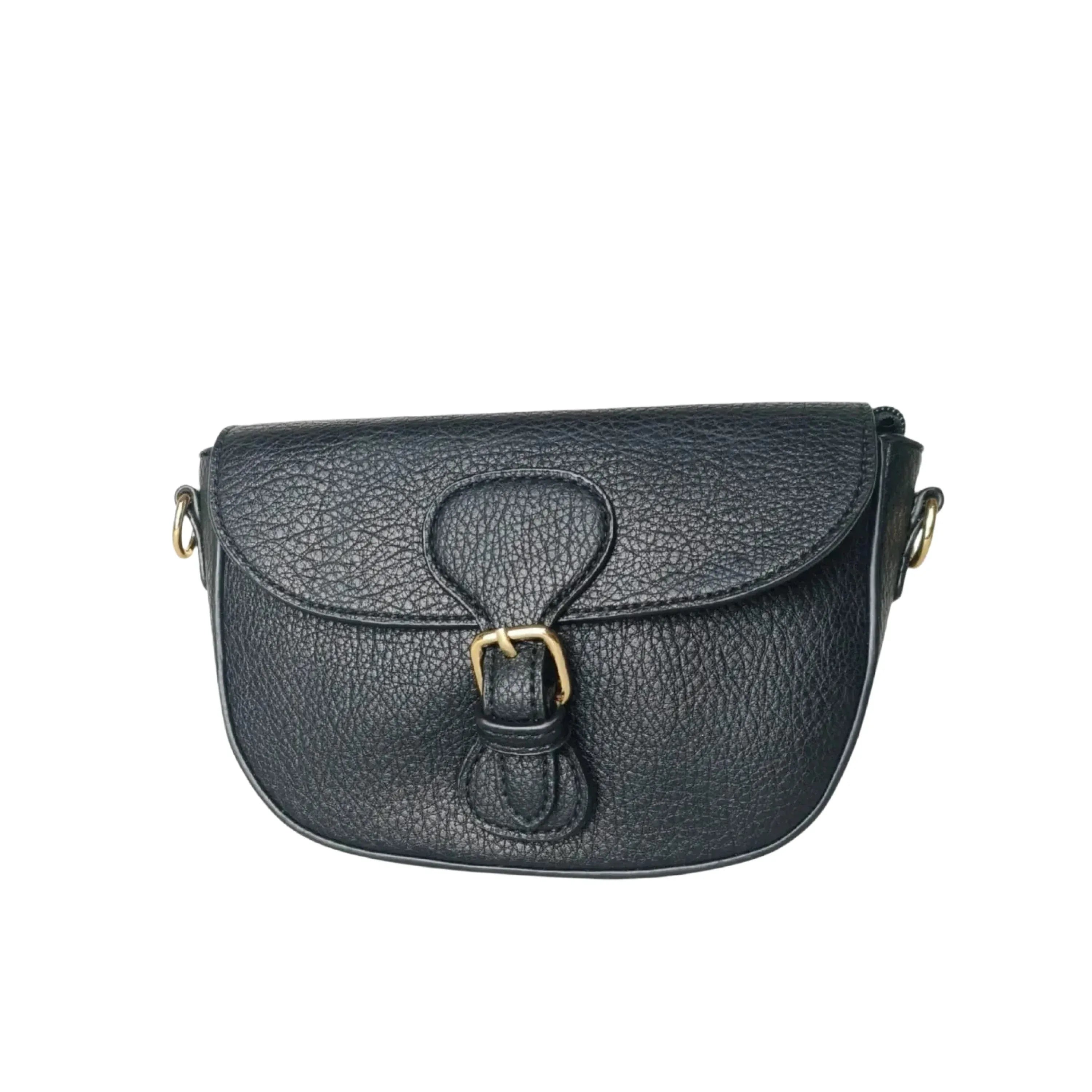 Borsa Crossbody in Pelle Azzurra con Chiusura Magnetica