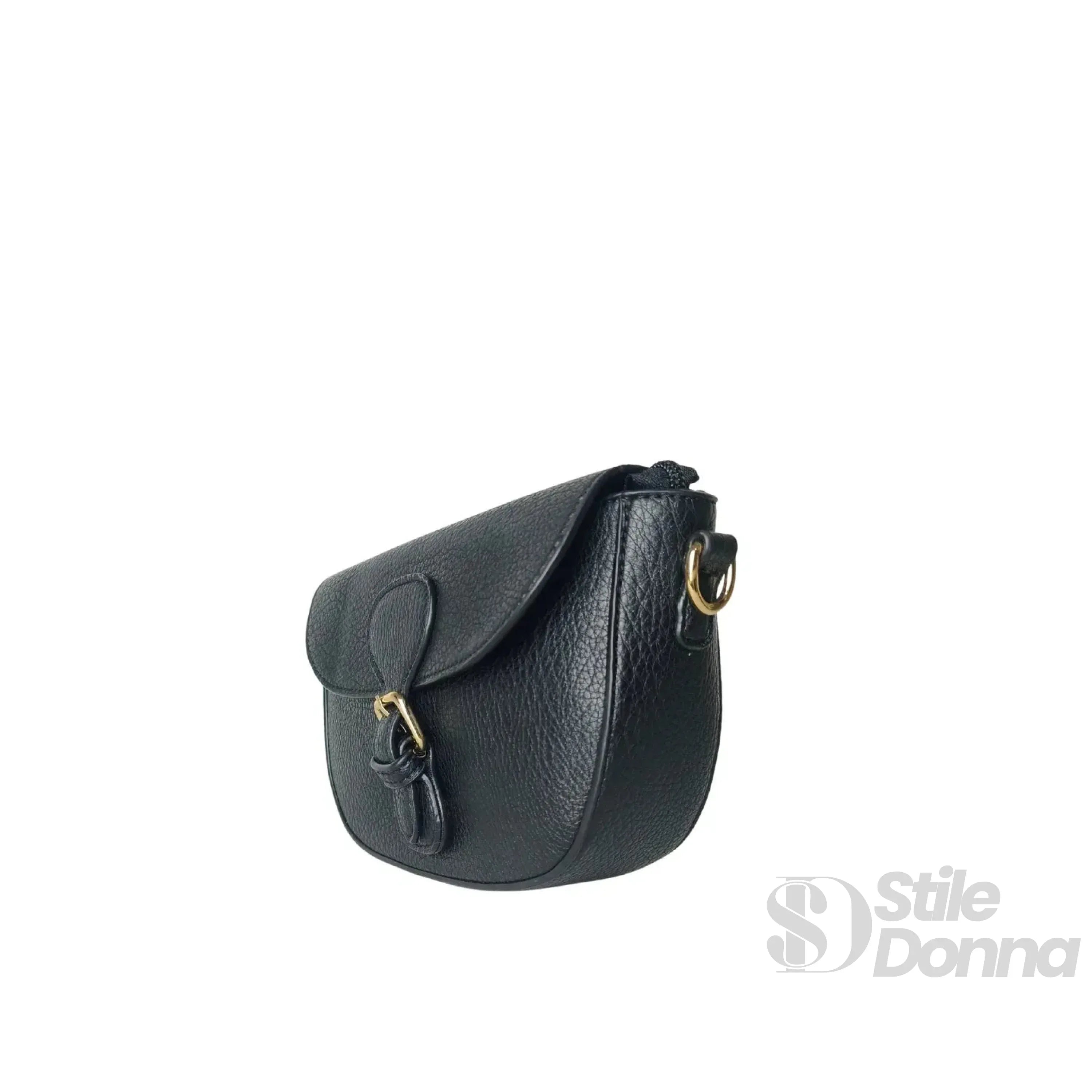 Borsa Crossbody in Pelle Azzurra con Chiusura Magnetica