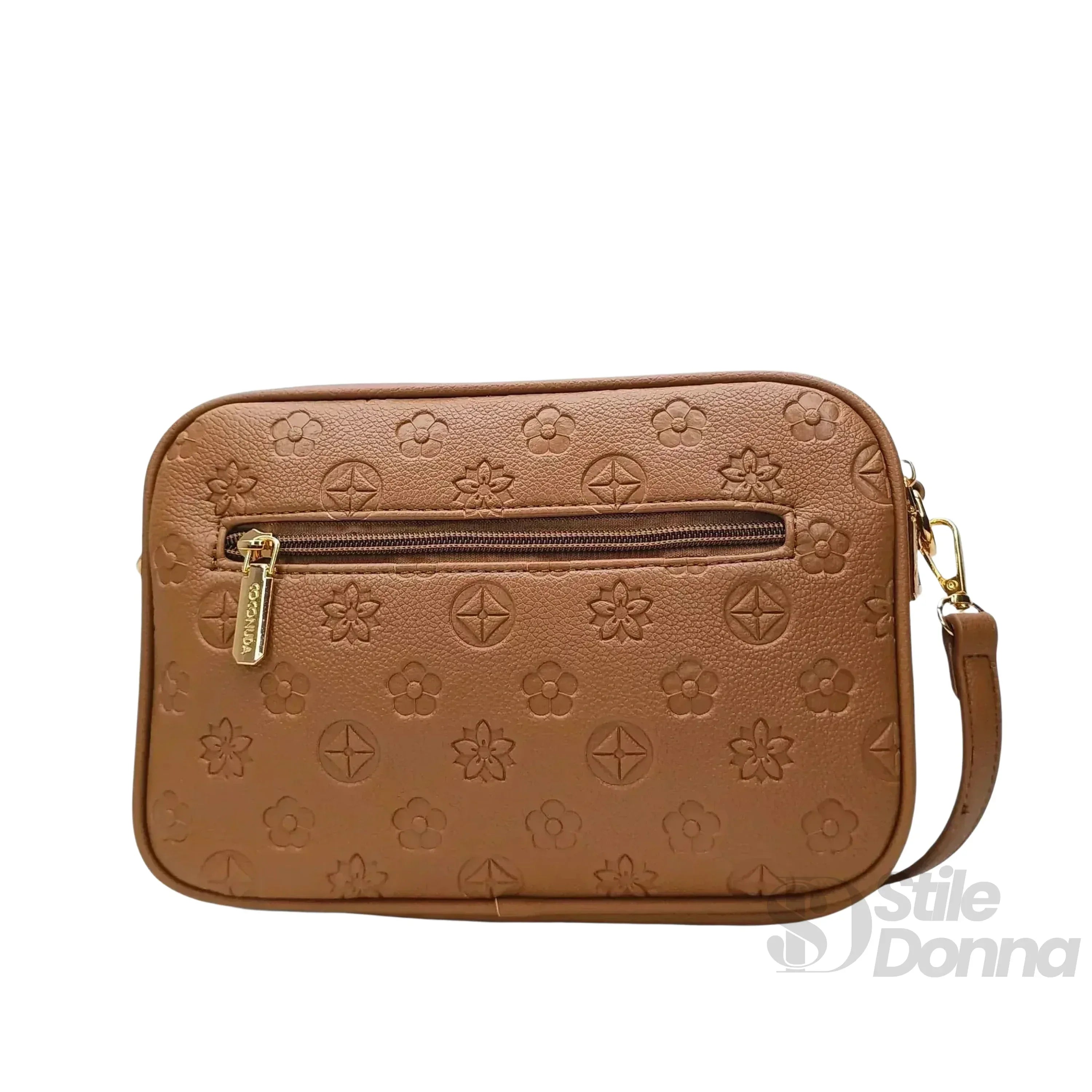 Borsa Crossbody in Pelle Marrone MS-3751