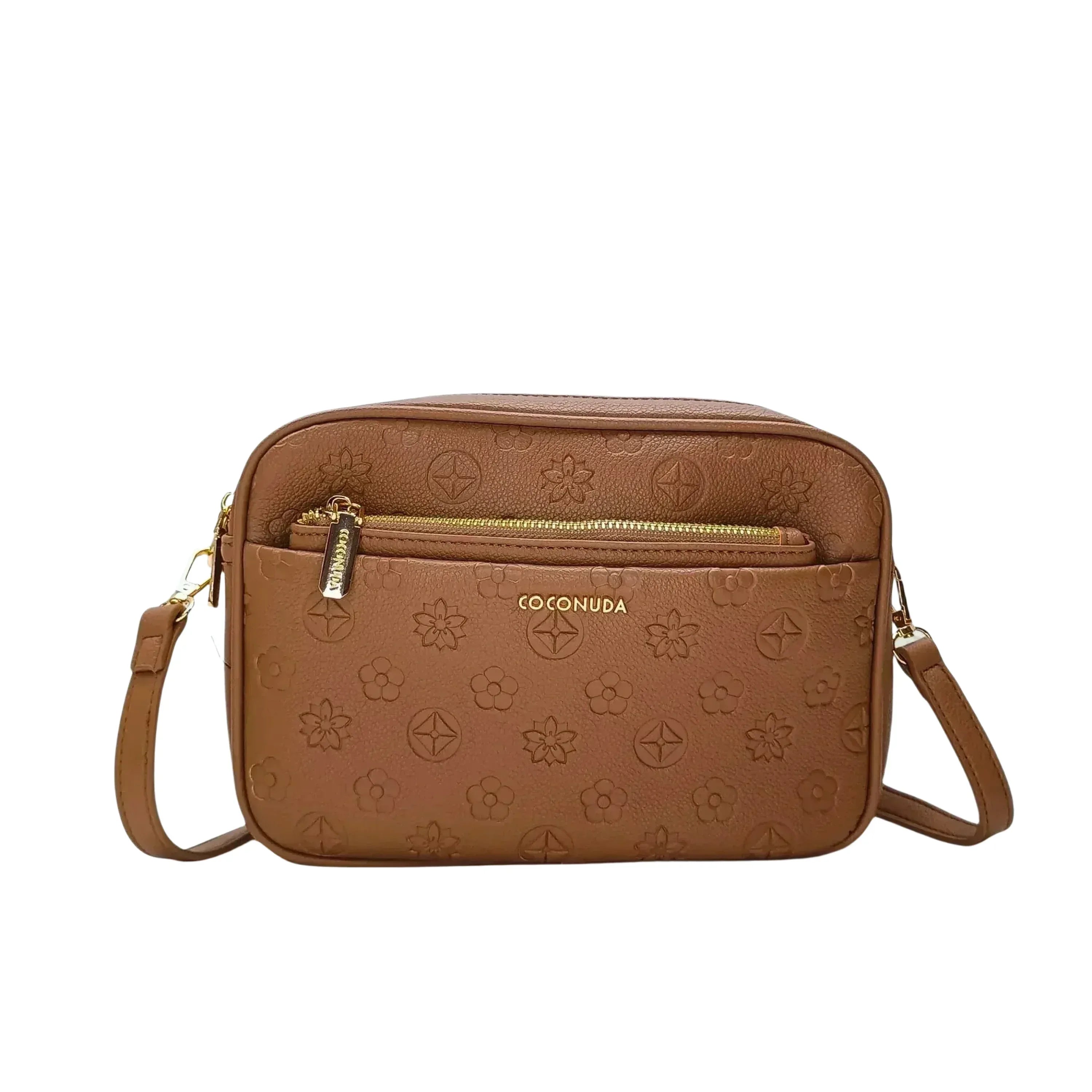 Borsa Crossbody in Pelle Marrone MS-3751