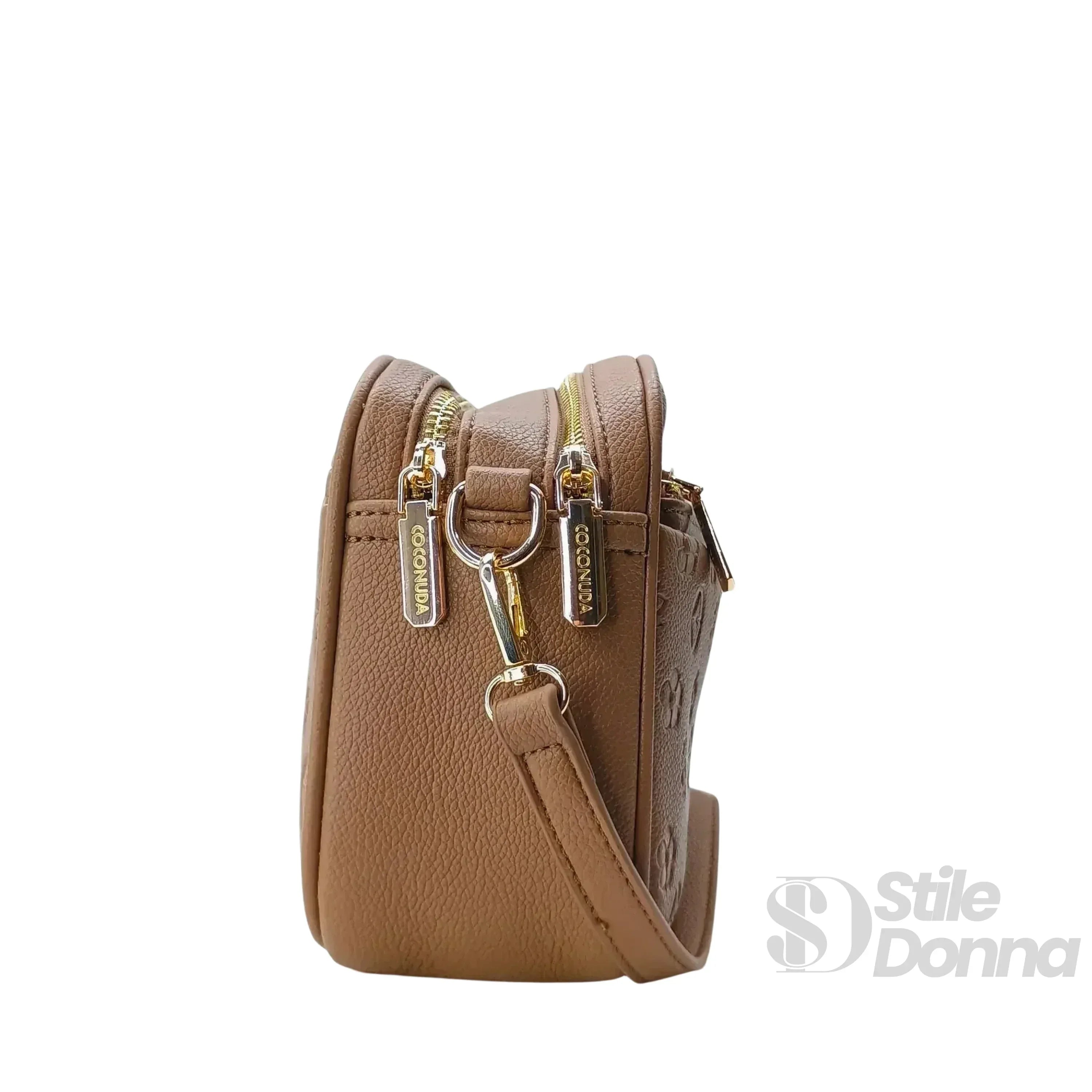 Borsa Crossbody in Pelle Marrone MS-3751