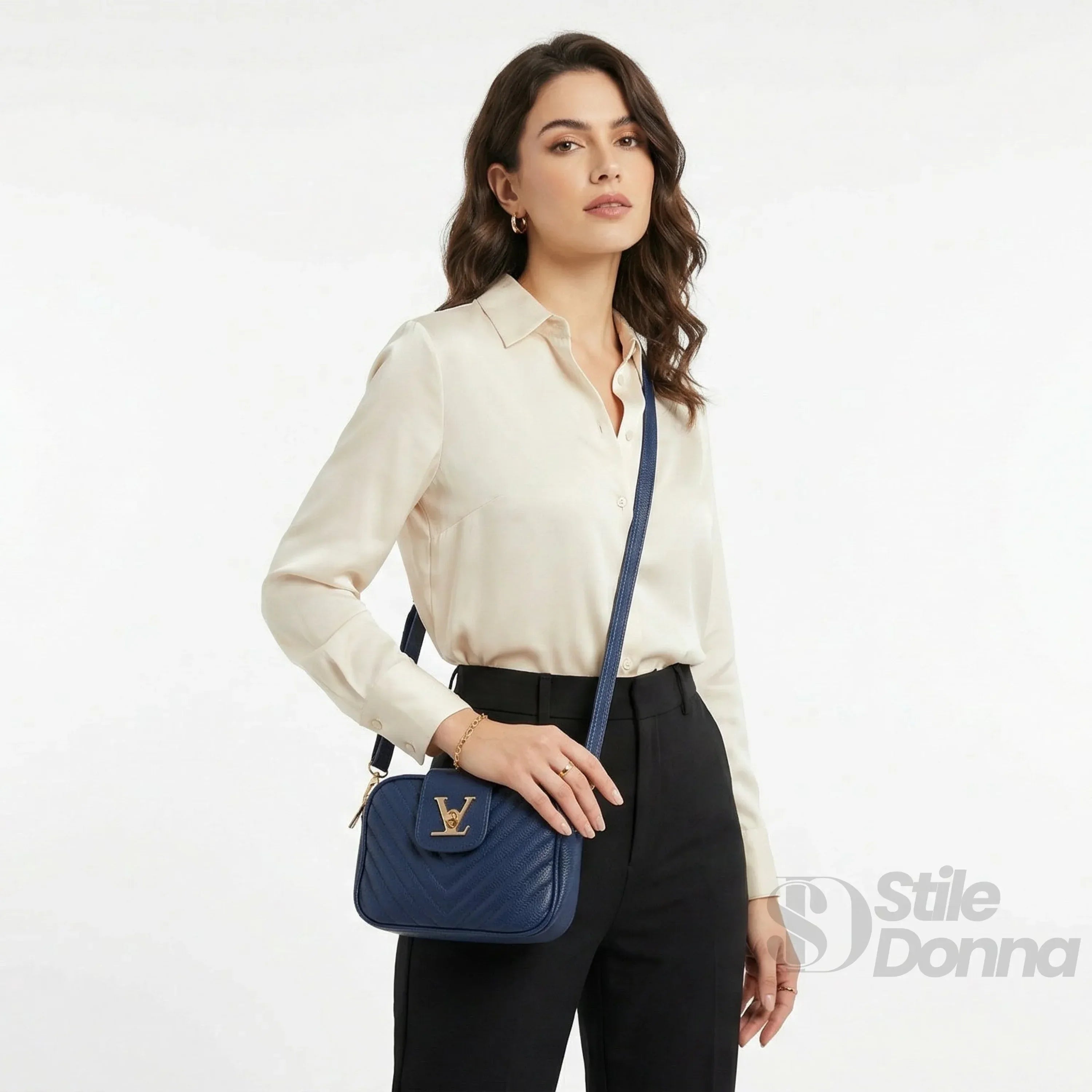 Borsa Crossbody in Pelle Trapuntata Rossa LV