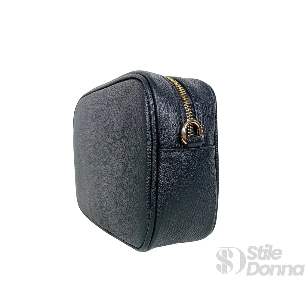 Borsa Crossbody in Vera Pelle con Tracolla Regolabile