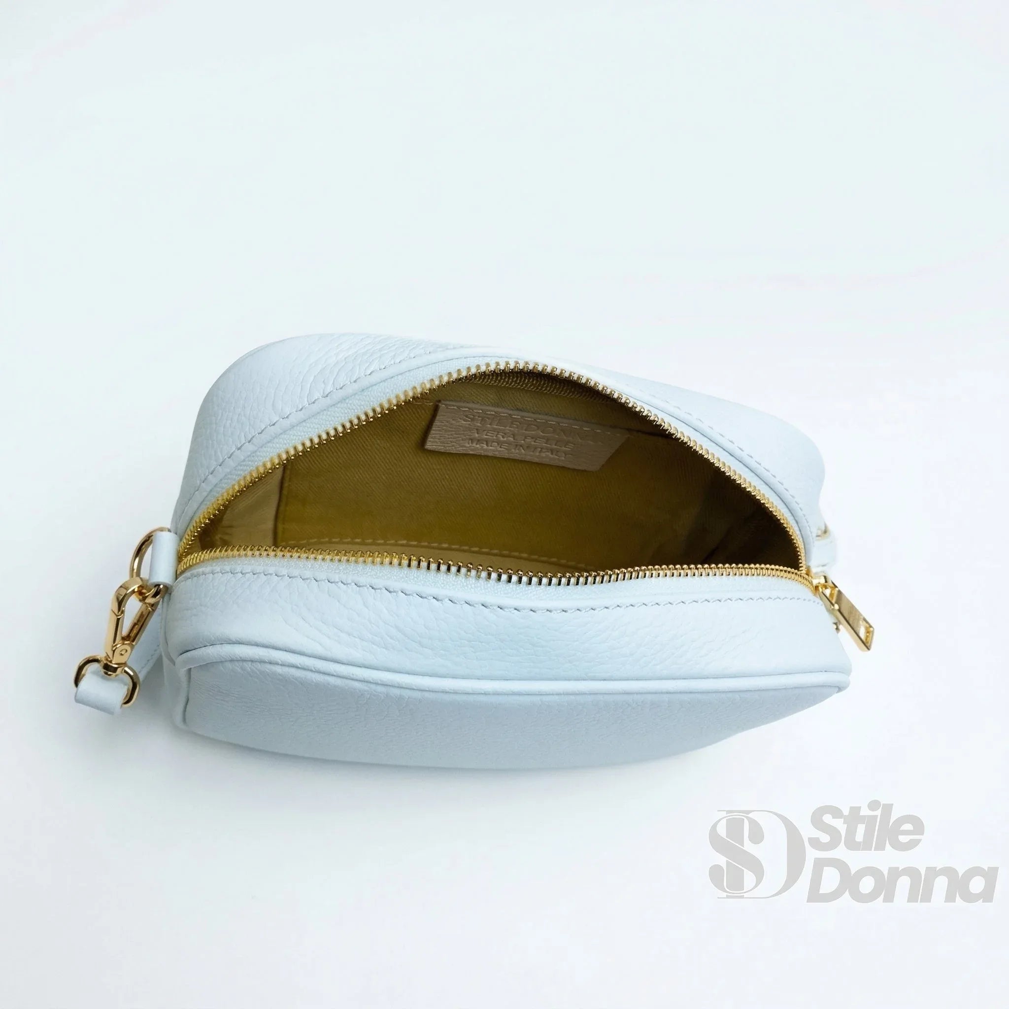 Borsa Crossbody in Vera Pelle con Tracolla Regolabile