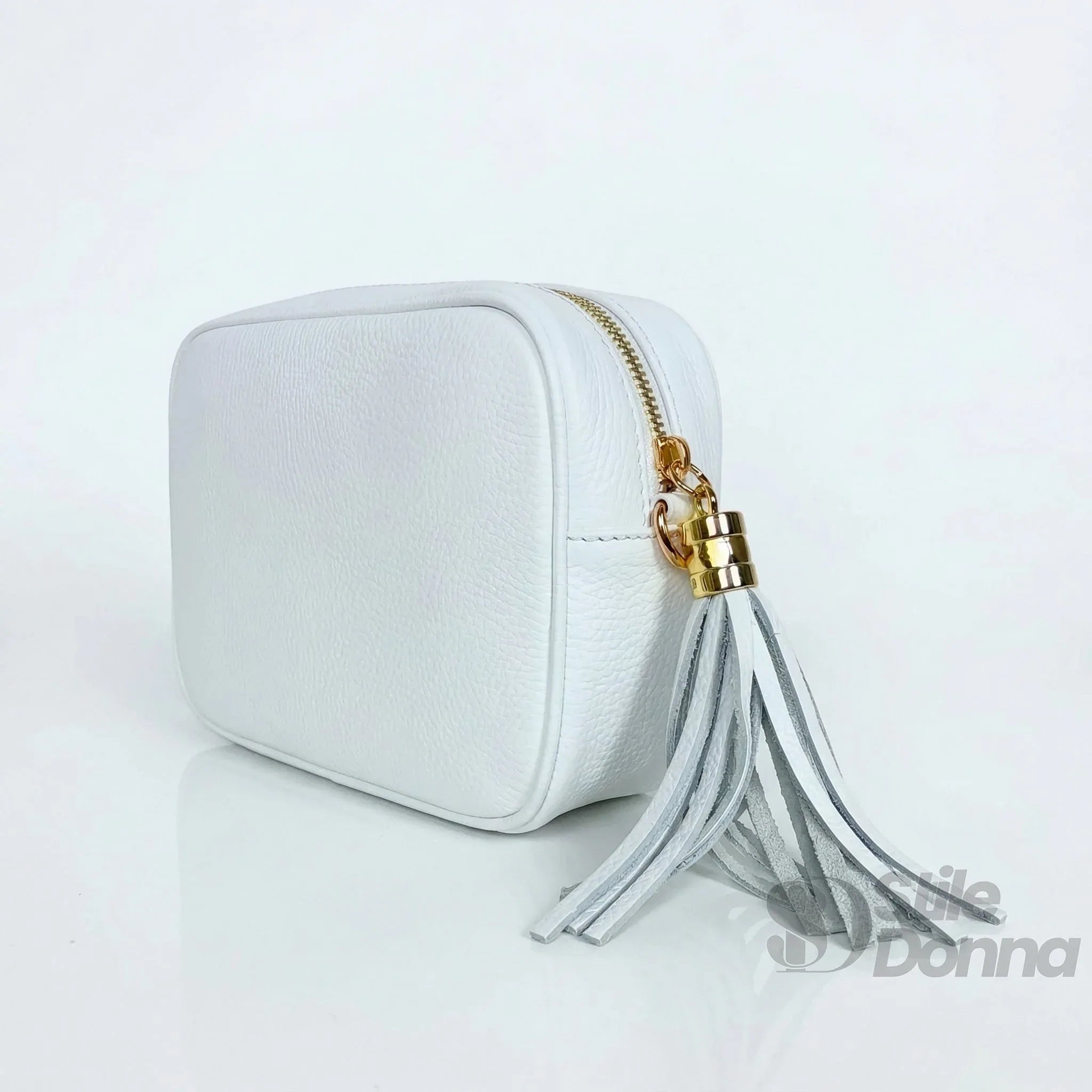 Borsa Crossbody in Vera Pelle con Tracolla Regolabile