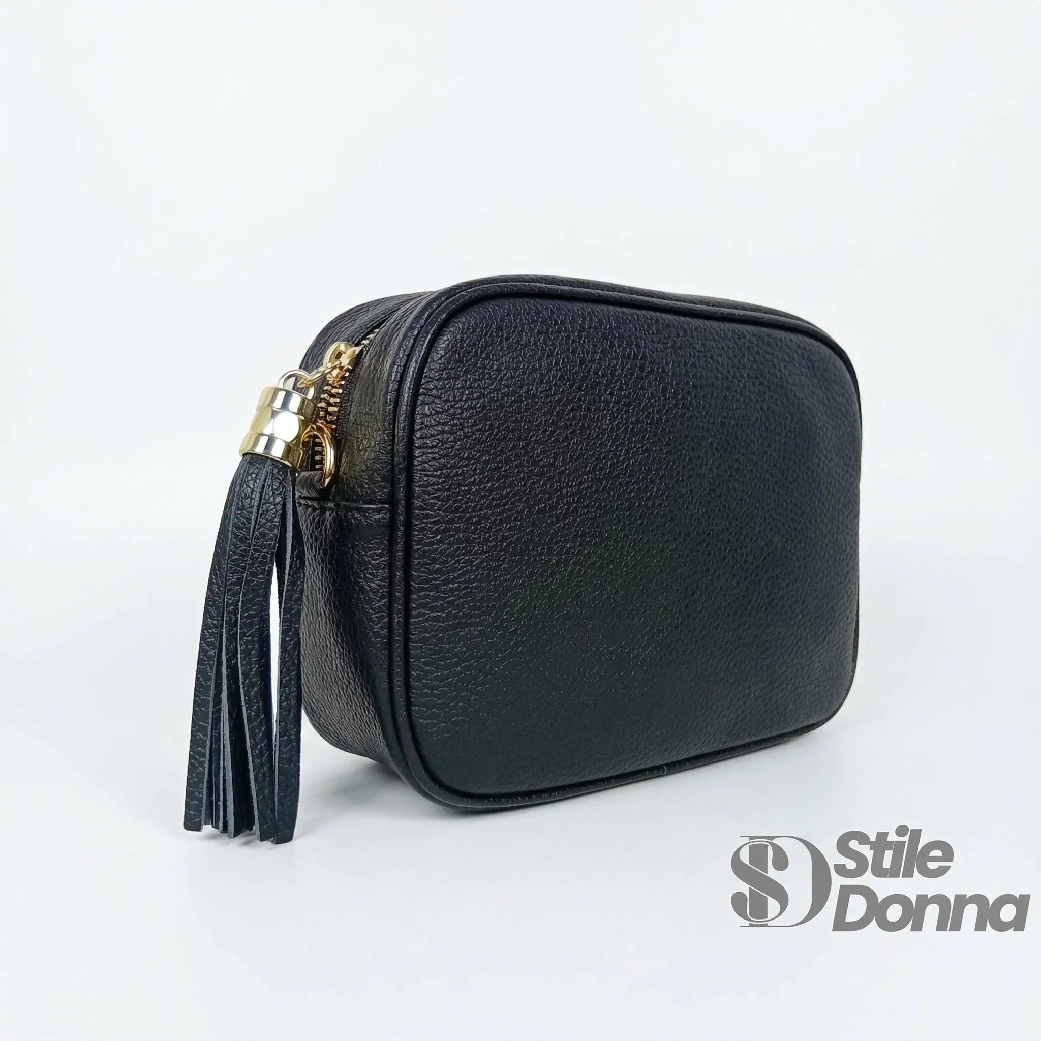 Borsa Crossbody in Vera Pelle con Tracolla Regolabile