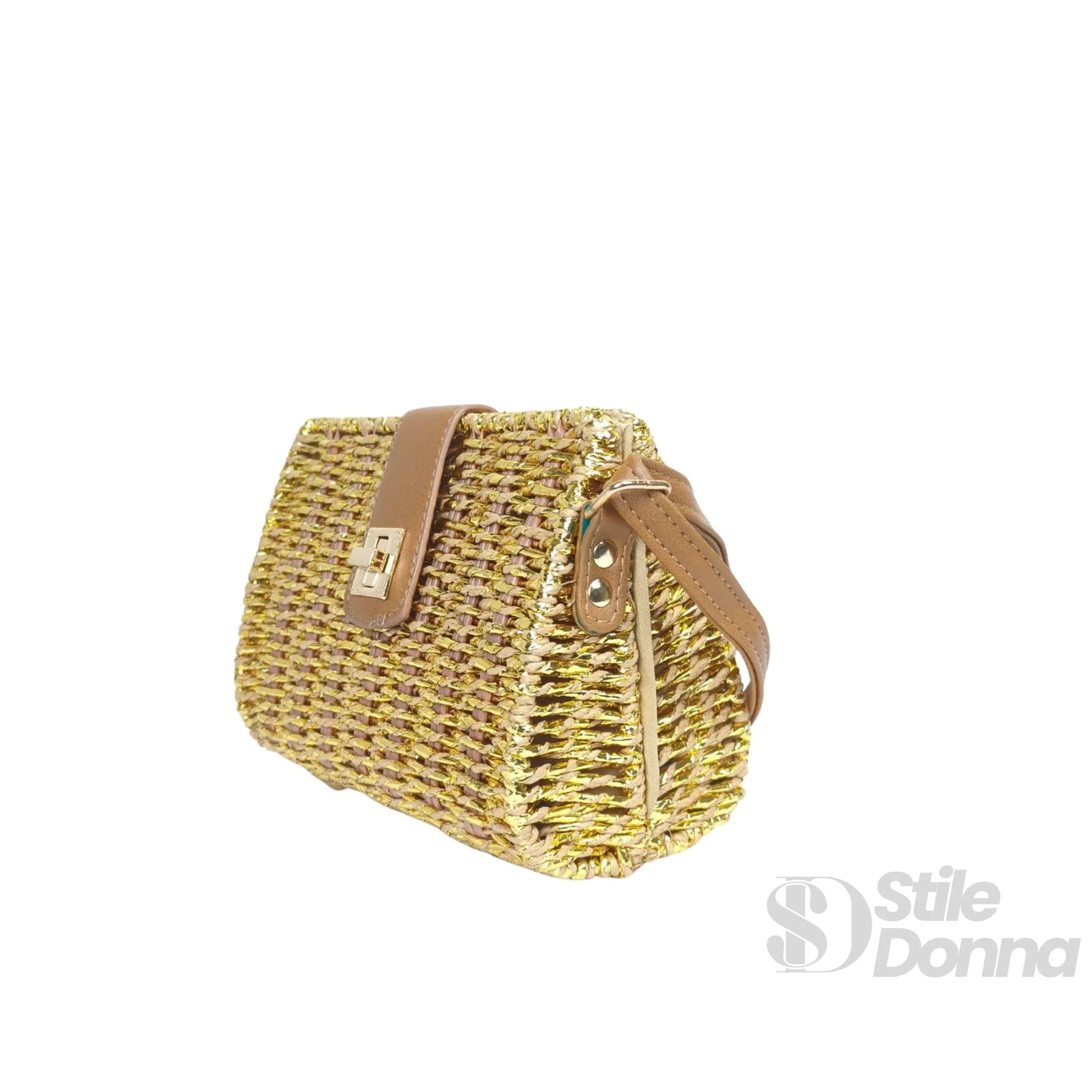 Borsa da Donna Intrecciata a Mano in Paglia