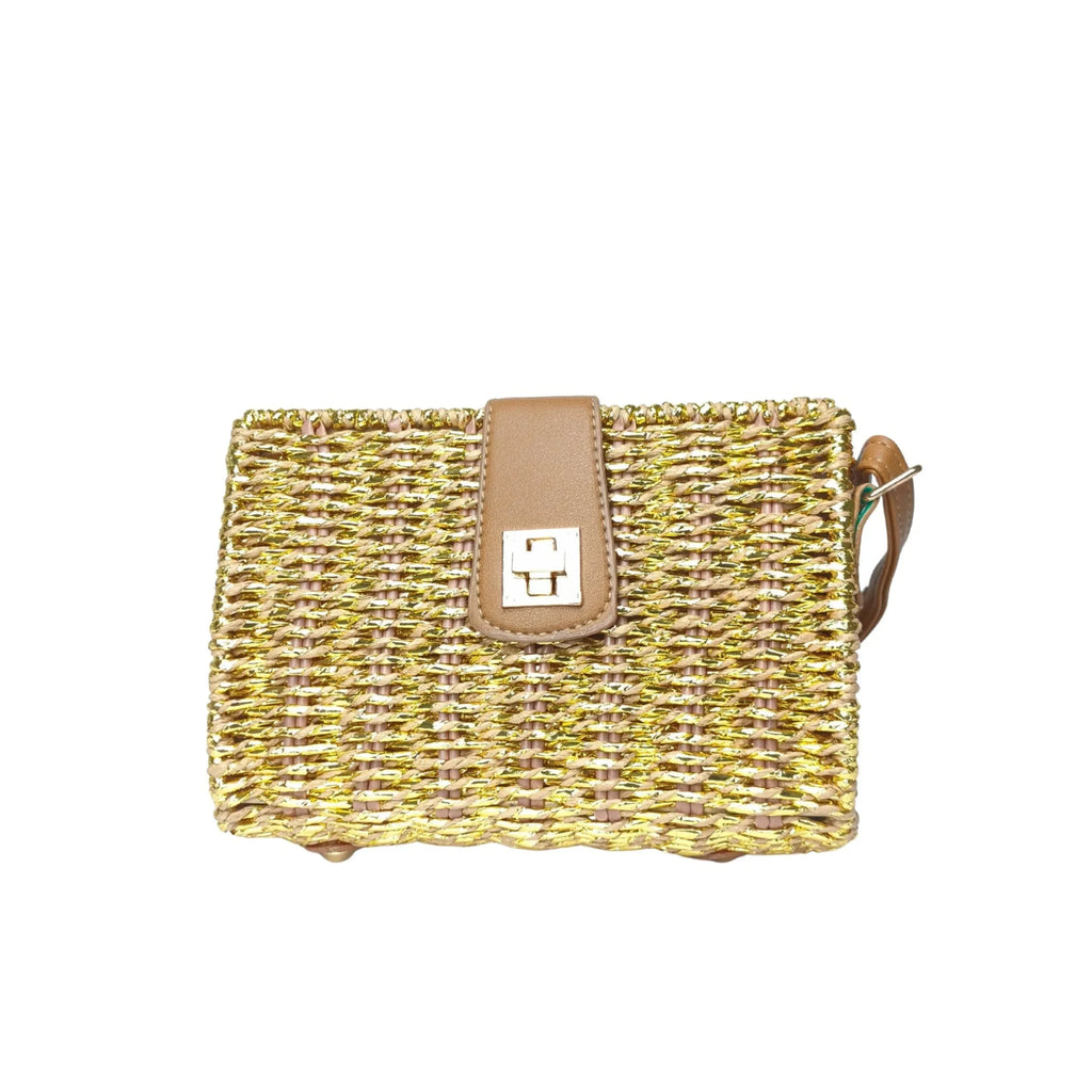 Borsa da Donna Intrecciata a Mano in Paglia