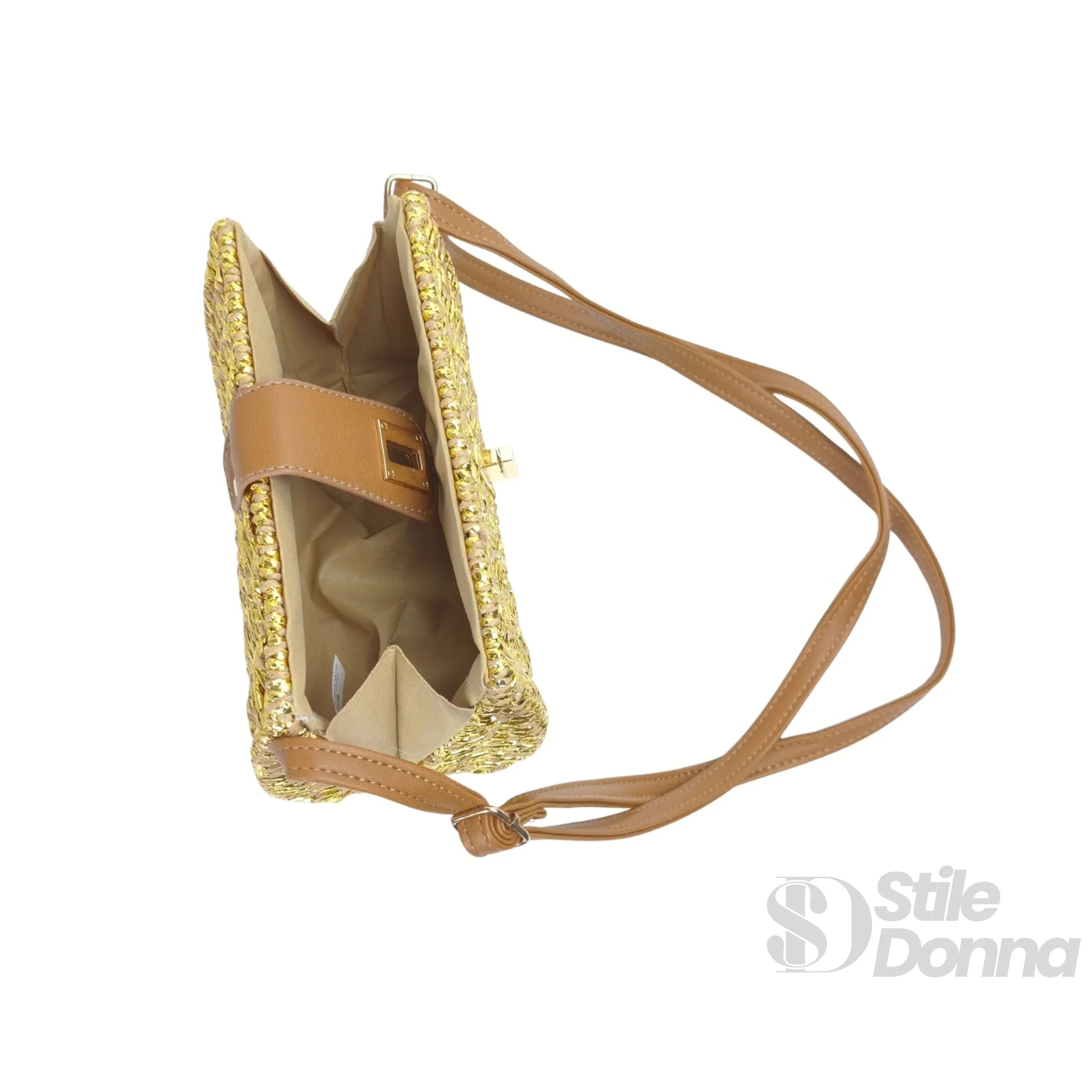 Borsa da Donna Intrecciata a Mano in Paglia
