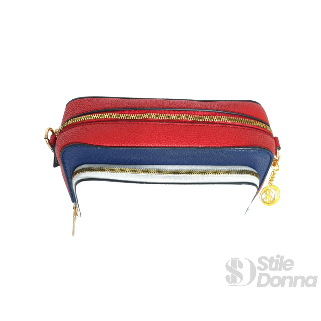 Borsa A Tracolla Donna Ecopelle Tricolore
